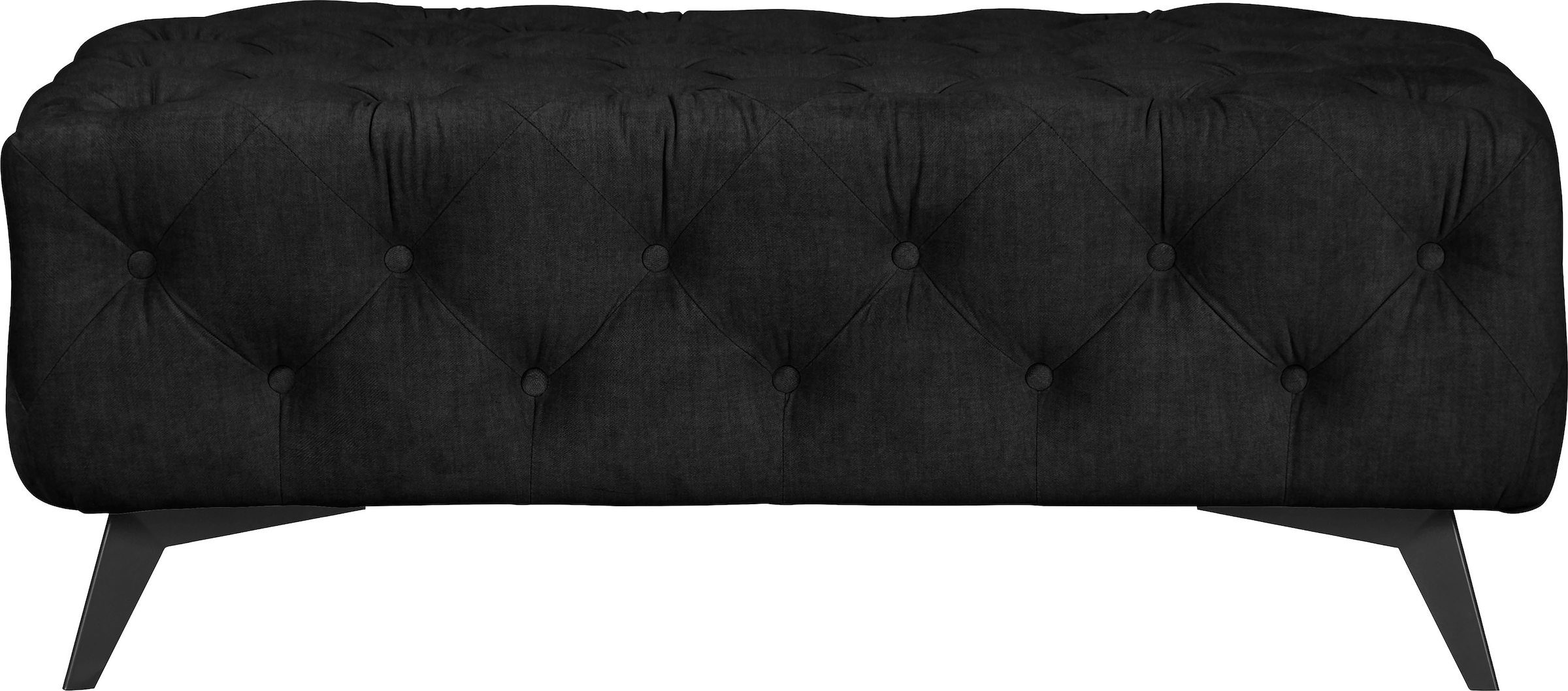 Leonique Polsterhocker "Glynis", aufwändige Knopfheftung, moderne Chesterfield Optik, Fußfarbe wählbar