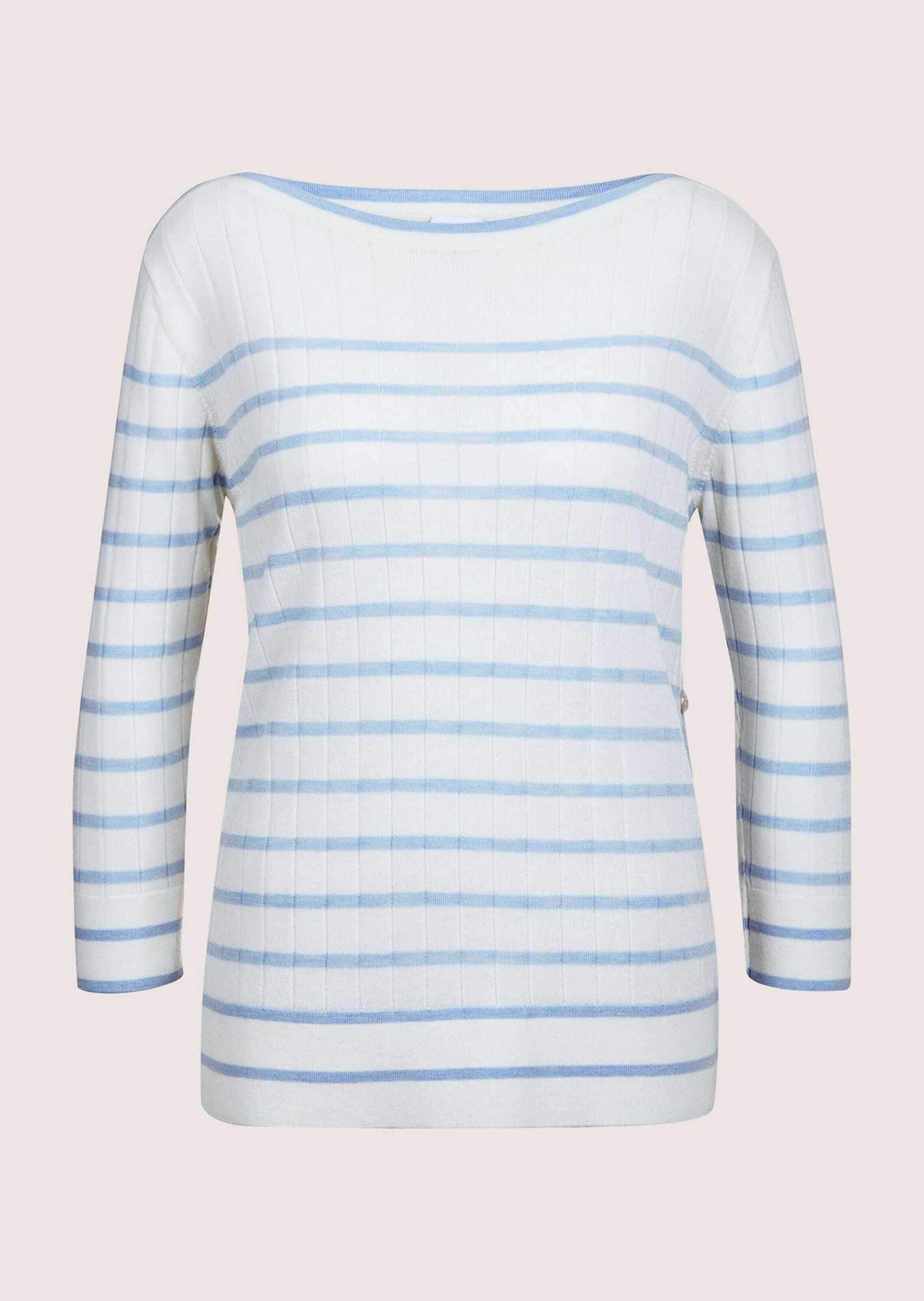 MADELEINE Longpullover "Pullover Halbarm Pullover, maritime Streifen"