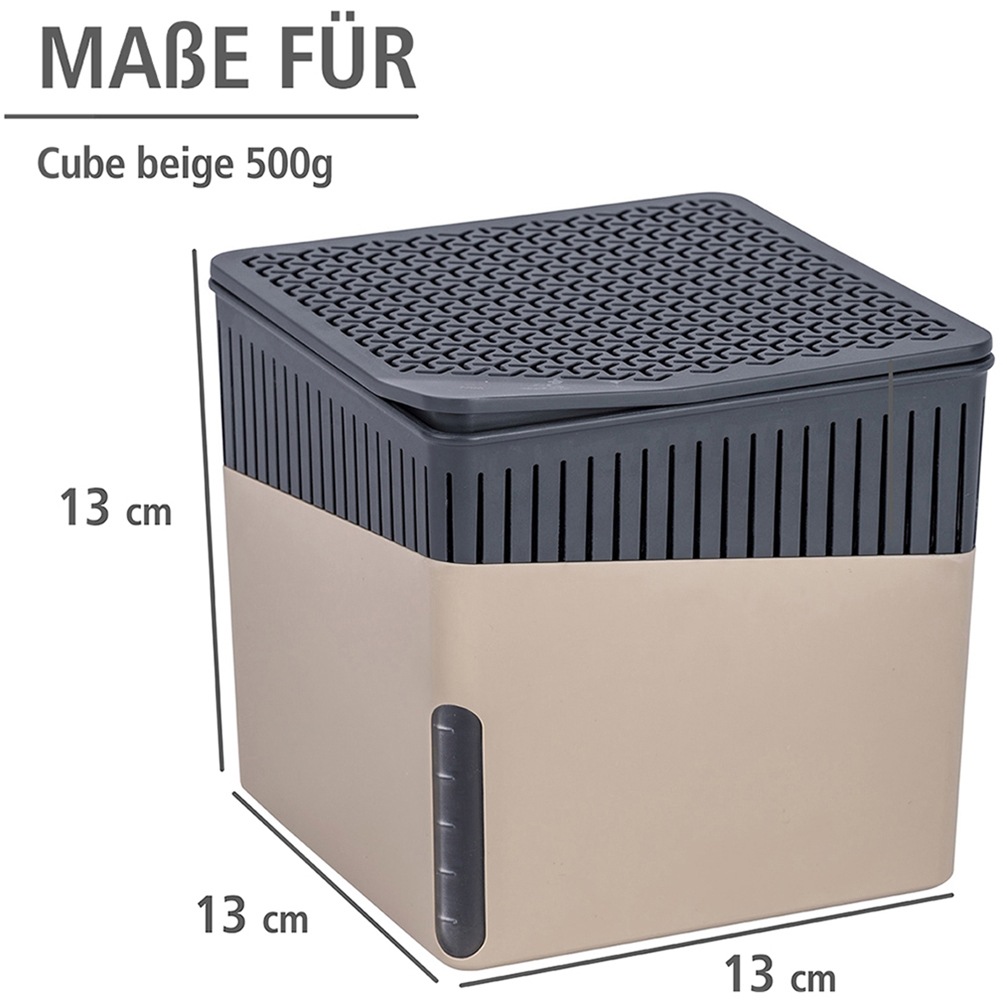 WENKO Luftentfeuchter »Modell Cube«, für 40 m³ Räume, Tank 0,8 l, mit 2 x 500 g Entfeuchter-Blöcken