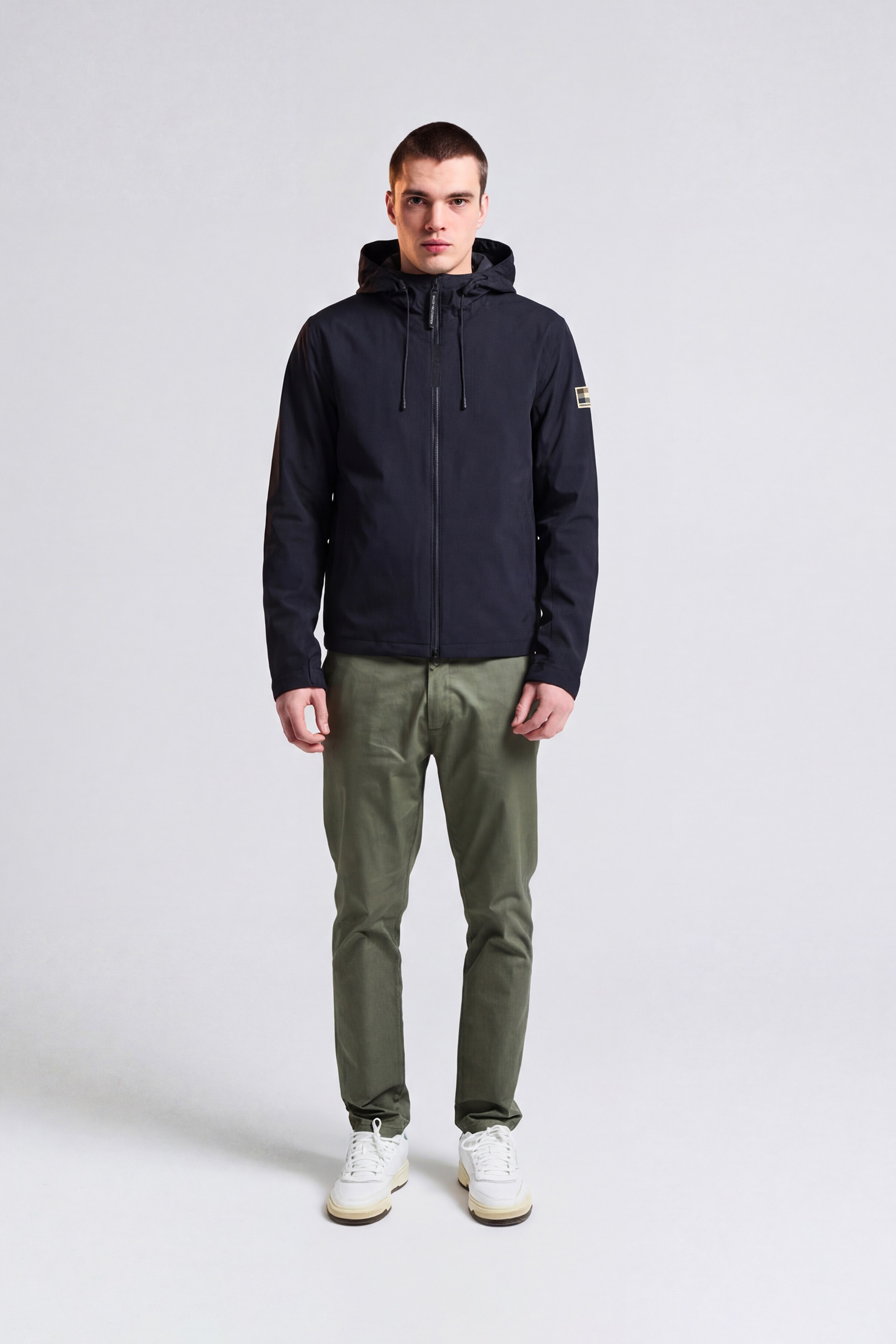 Aquascutum Active Wolljacke »HOODED STRETCH WINDBREAKER Herren« mit Kapuze Kapuzenjacke Herren, leichte Jacke, Sportjacke, Wetterjacke, Sale