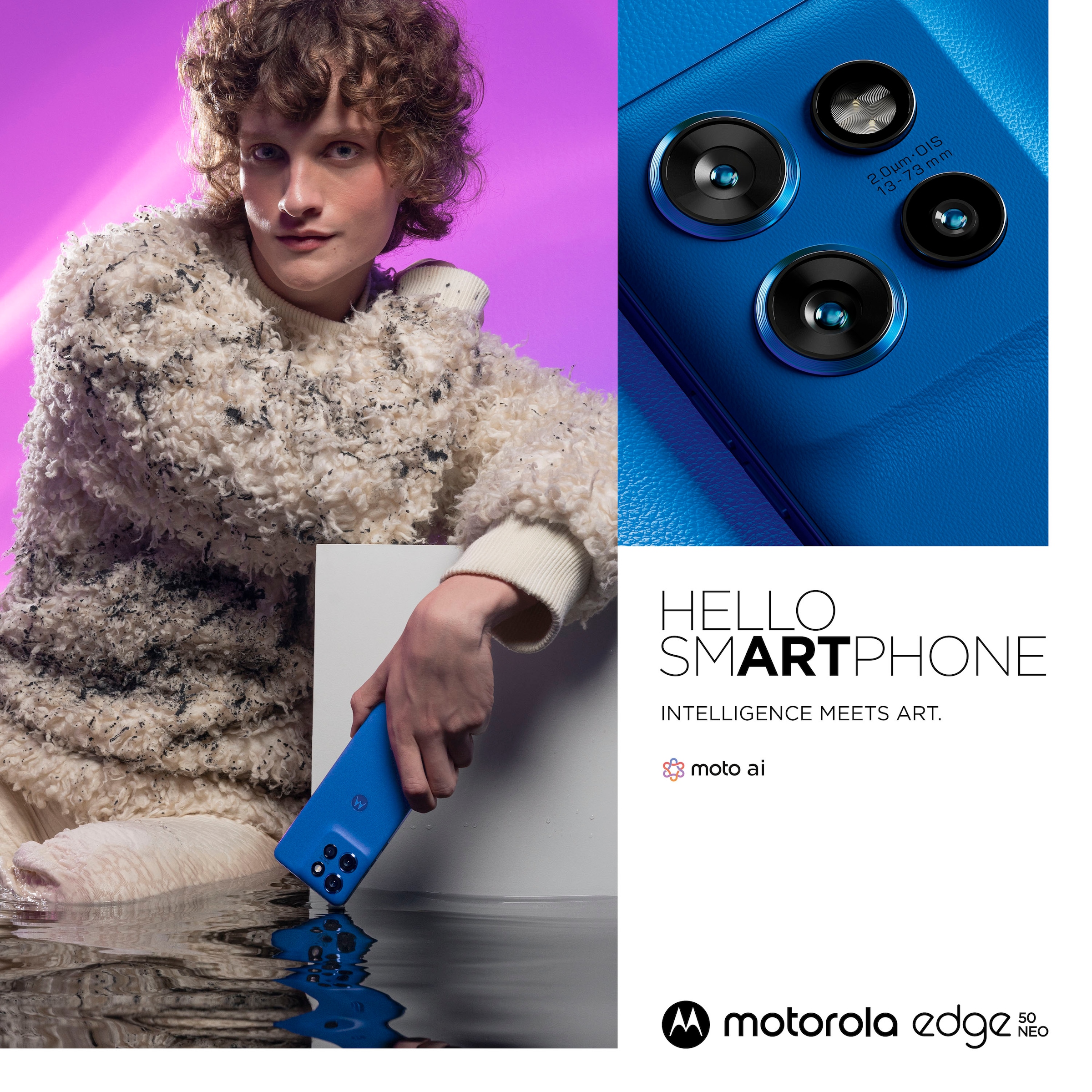 Motorola Smartphone »edge50 neo 256 GB«, PANTONE® Nautical Blue