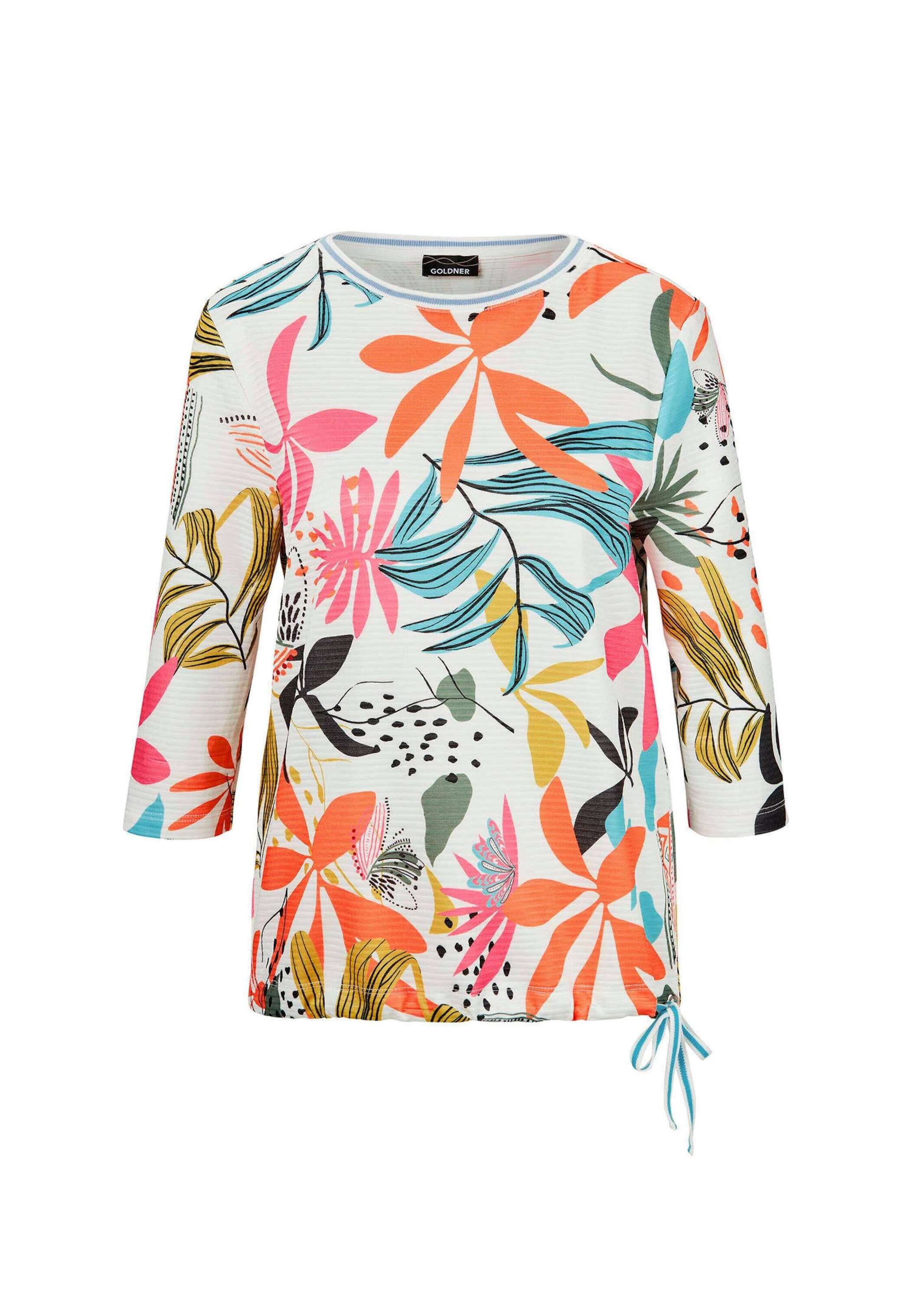 GOLDNER Print-Shirt "Kurzgröße Sweatshirt mit U-Boot-Ausschnitt" günstig online kaufen