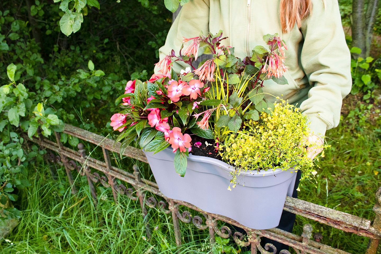KHW Balkonkasten "Flowerclip XXL" BxTxH: 57,5x27,7x27 cm günstig online kaufen