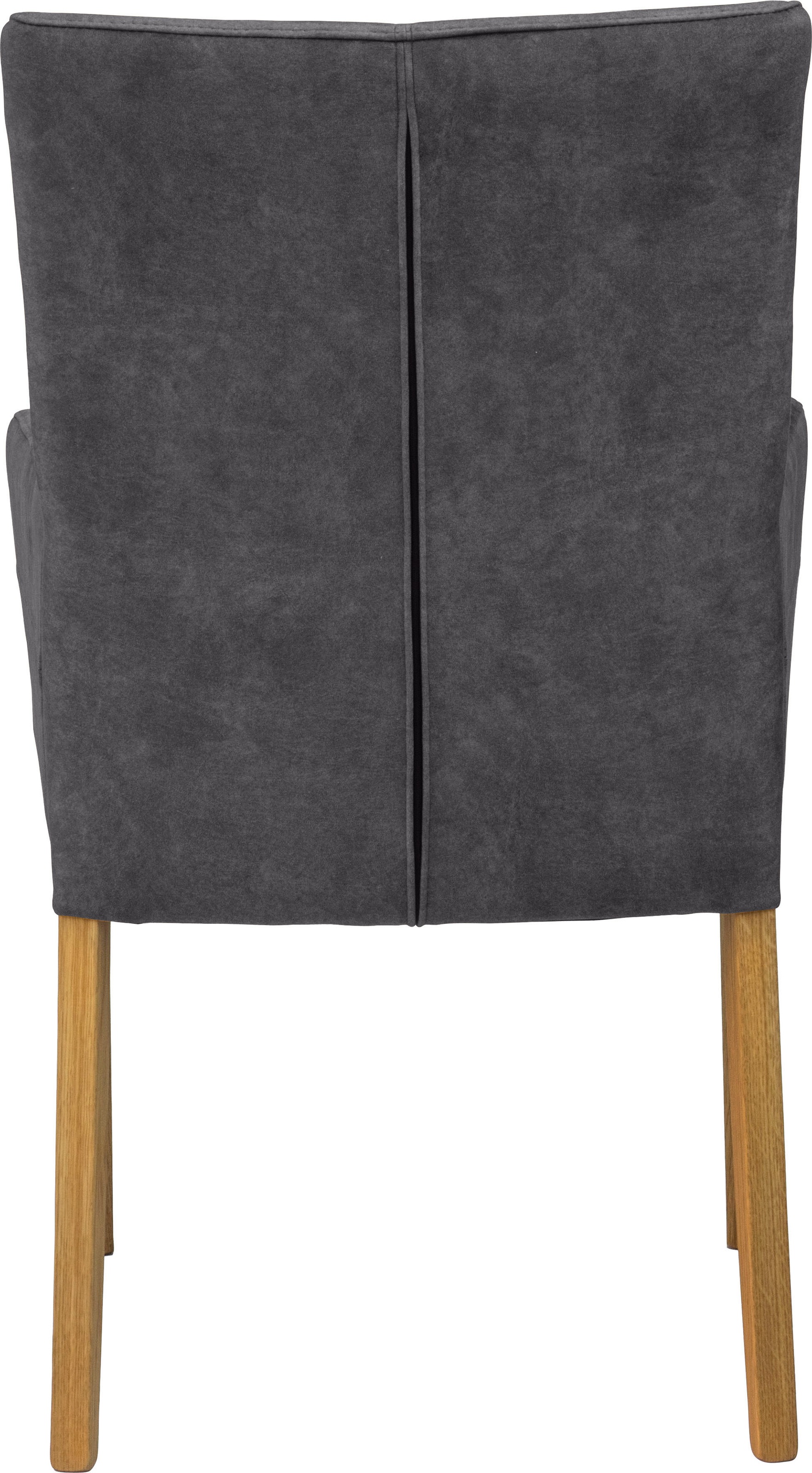 Armlehnstuhl HOME AFFAIRE "Aspen", grau (anthrazit), B:60cm H:94,5cm T:61cm, Massivholz, Stühle, Armlehnstuhl 2