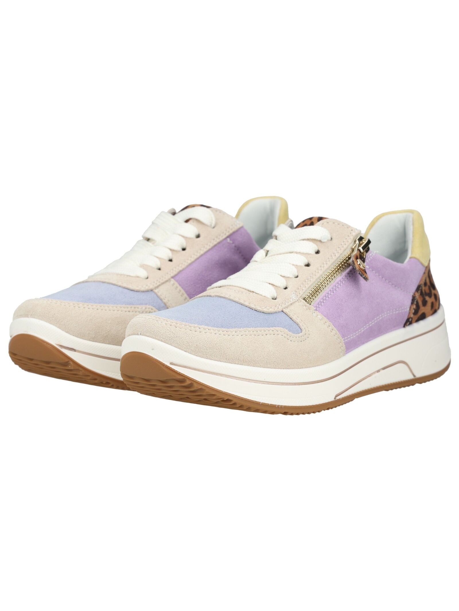 Sneaker ARA "Ara Sneaker Veloursleder", Damen, Gr. 42, mehrfarbig, Veloursleder, Schuhe Sneaker 3