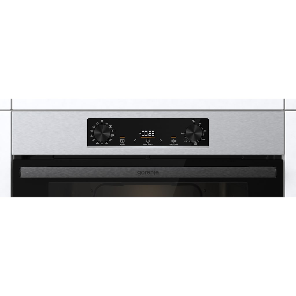 GORENJE Backofen-Set »Pacific Backofen-Set Basic 2021«, BOSB737OTX, mit 1-fach-Teleskopauszug, Aqua Clean