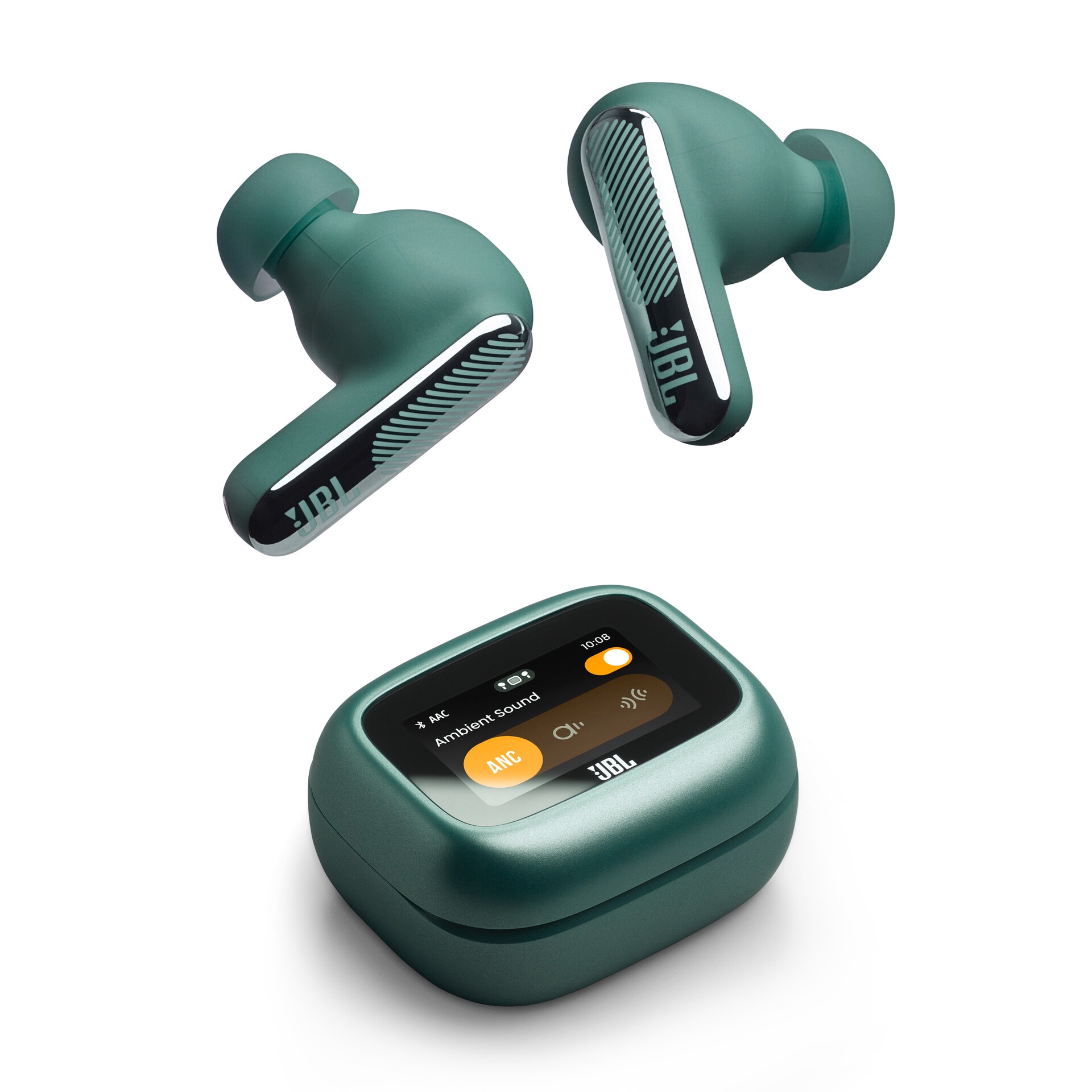 JBL wireless In-Ear-Kopfhörer "LIVE BEAM 4", grün, B:10,5cm H:4,5cm T:16,5cm, Kopfhörer, Kabellose Ohrhörer mit Noise-Cancelling-Funktion - Einheitsgr