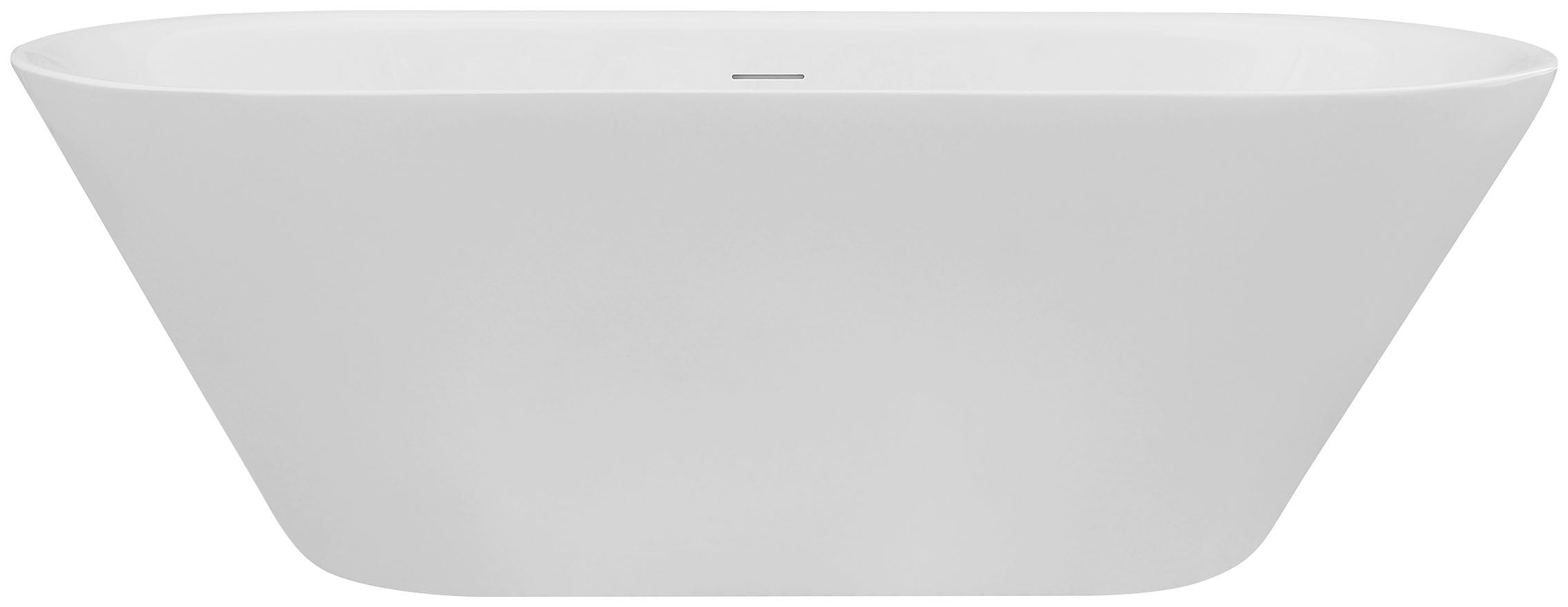 Rundwanne OTTOFOND, B:75cm H:56,5cm L:150cm, weiß, Sanitäracryl, Badewannen, "Eko", freistehend, 150x75 cm, verchromte Ablaufgarnitur "Push-Up-Ventil"