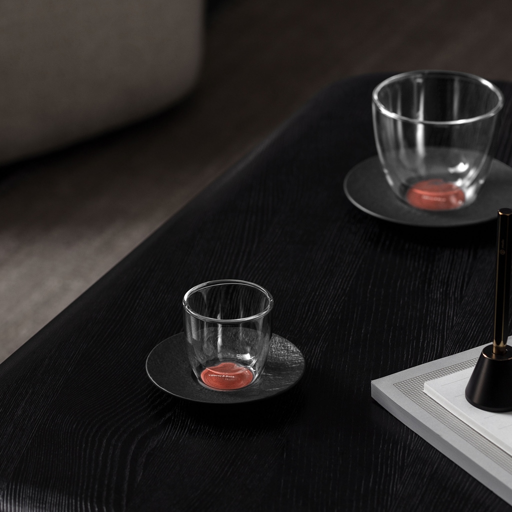 Villeroy & Boch Untertasse »Espressountertassen Manufacture Rock Glow ø 12,1 cm 6er Set schwarz-kupfer«