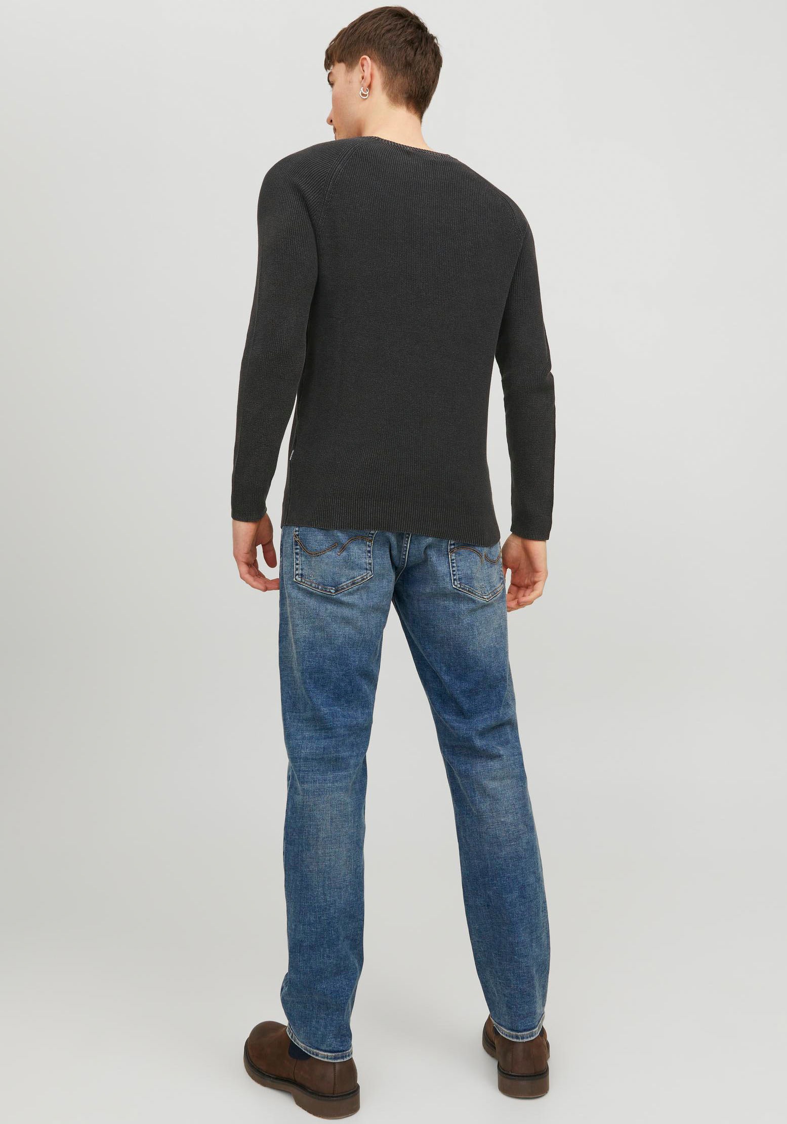 Jack & Jones Rundhalspullover "JJEMATT KNIT CREW NECK NOOS" günstig online kaufen