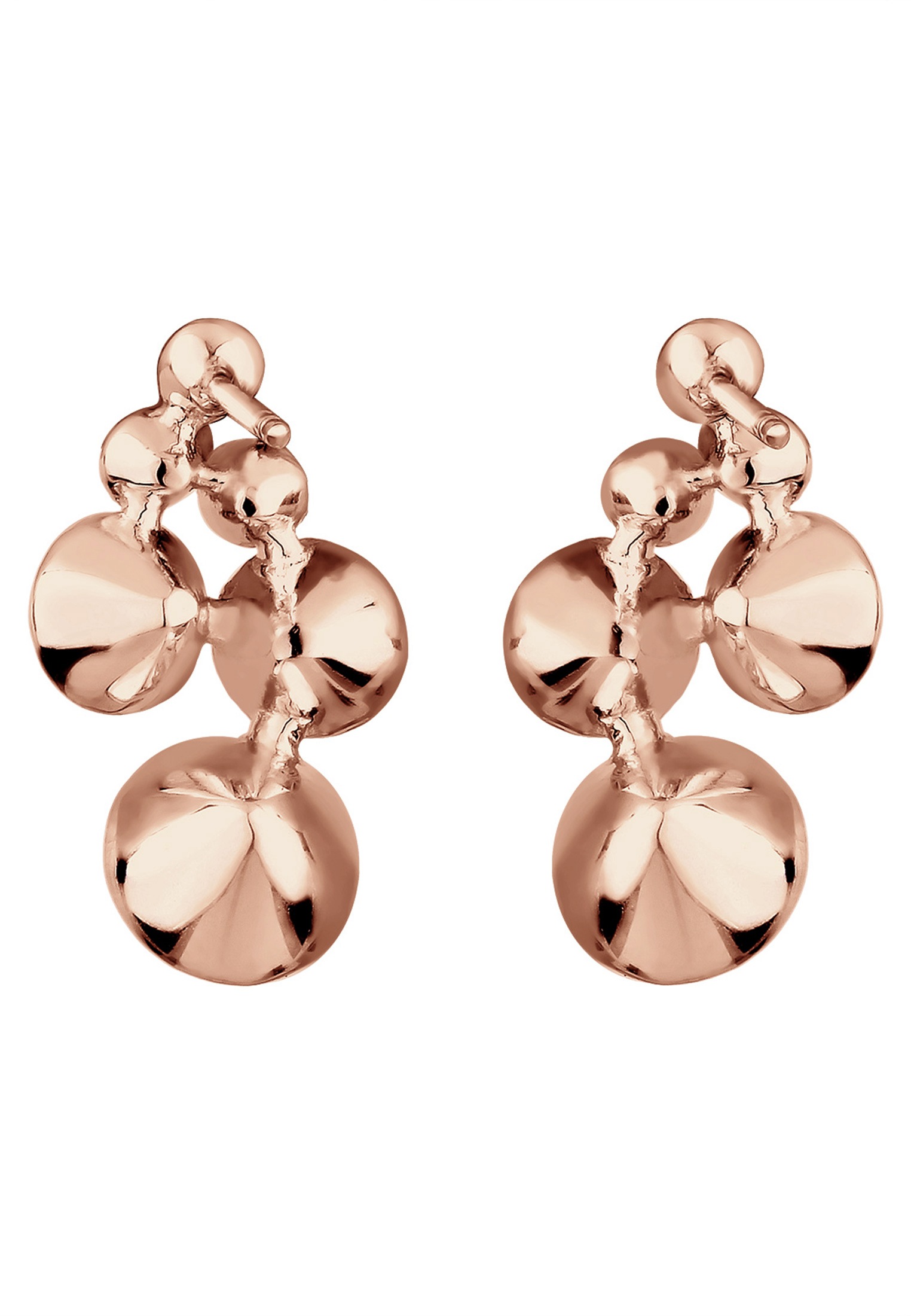 Elli Paar Ohrstecker »Ohrstecker Kristalle Glamour rosegold«