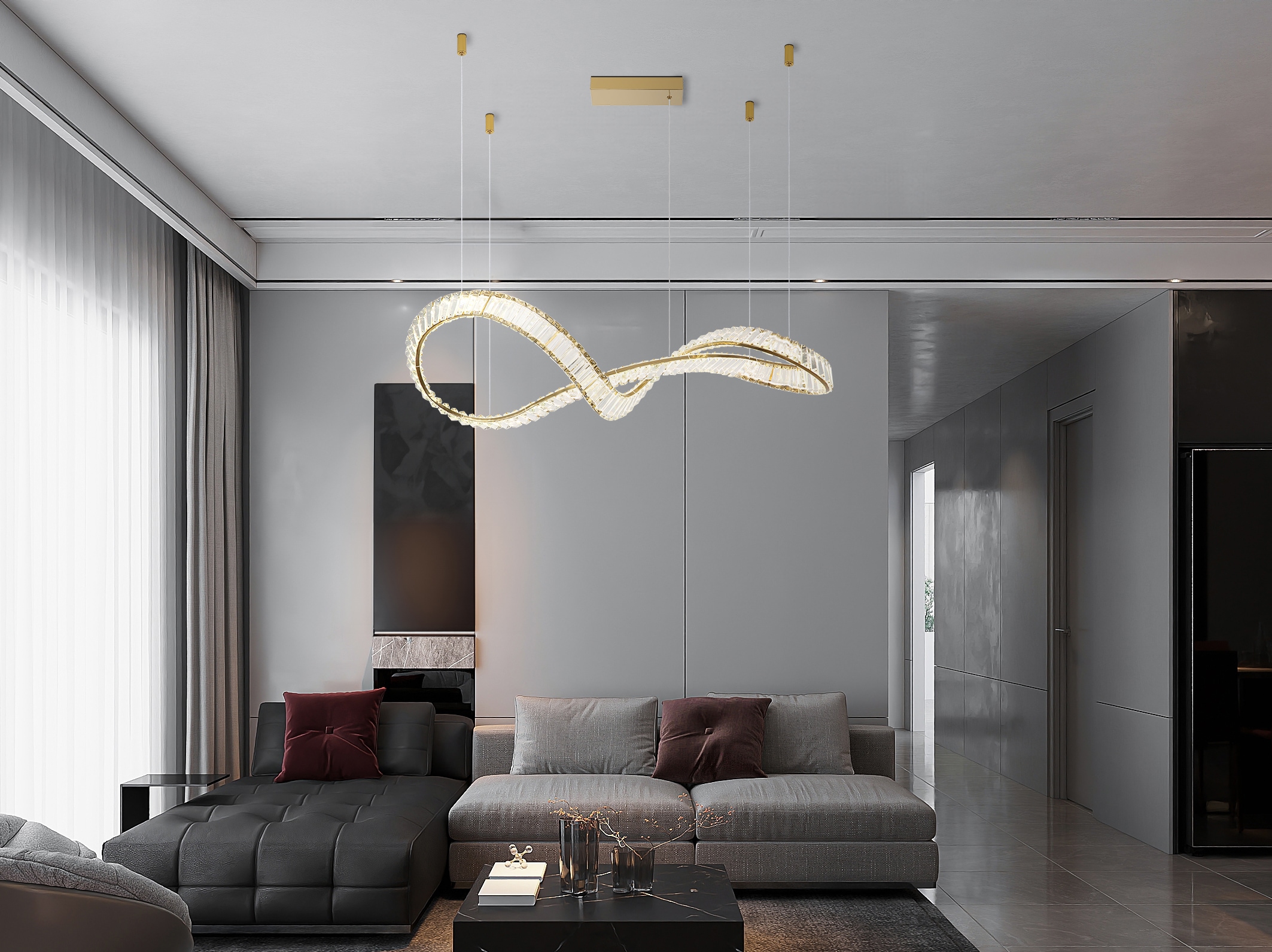 GLOBO LIGHTING Hängeleuchte »NEIL« LED-Modul 1 Stk. warmweiß - kaltweiß Hängelampe Esszimmer-Leuchte Esstischleuchte Wohnzimmer