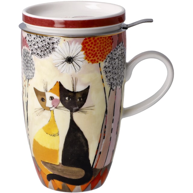 Goebel Tasse »Wohnaccessoires«, Teetasse mit Deckel und Sieb, Metall,  Rosina Wachtmeister - Soffioni | BAUR