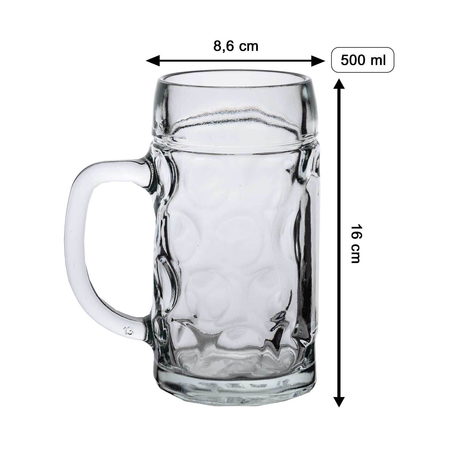 LUXENTU Bierkrug »Bierkrug mit Gravur Legende seit 70 Jahren 0,5 Liter transparent«