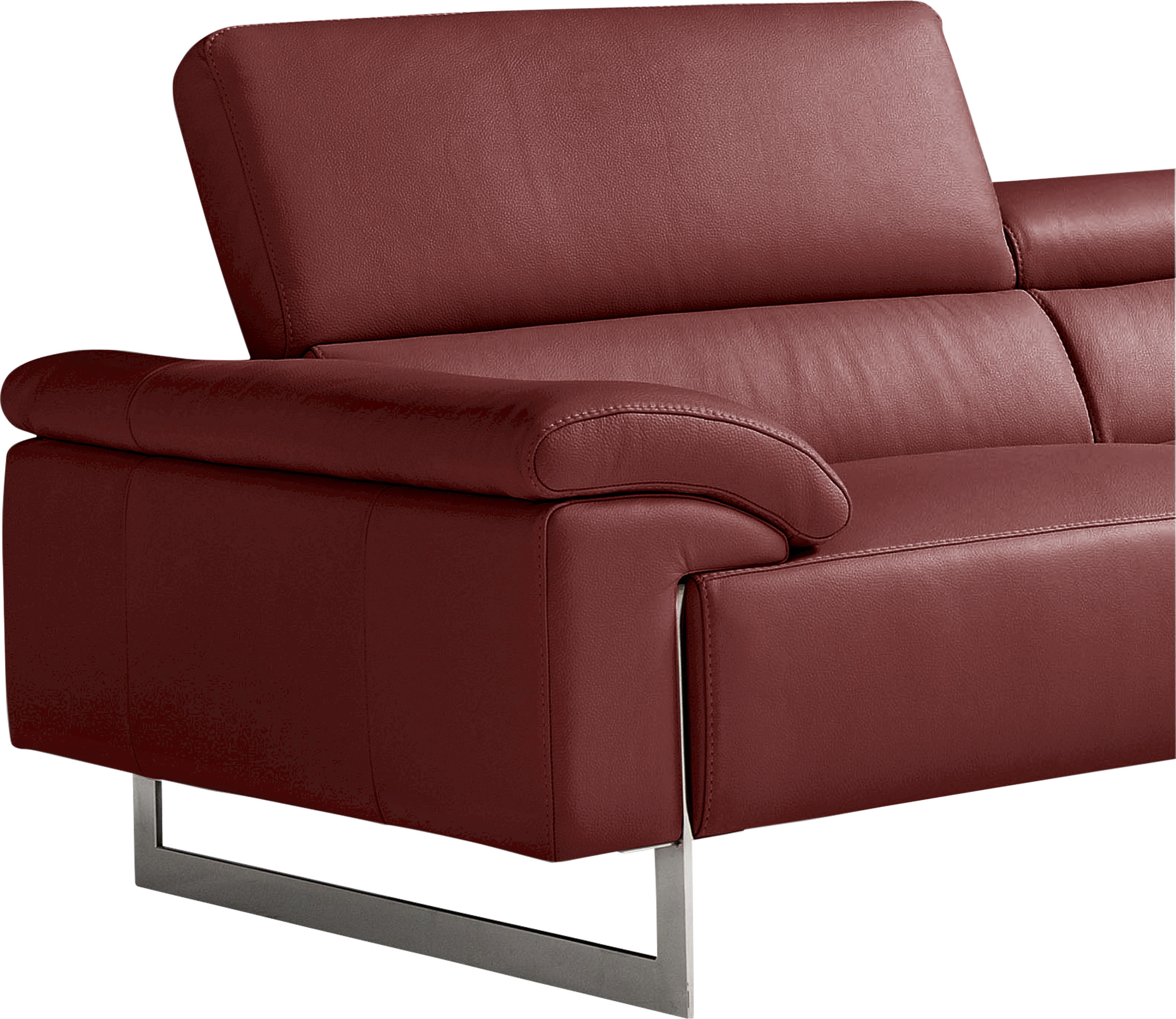 Thumbnail - Egoitaliano Ecksofa "Malika, elegant und bequem, Designsofa, L-Form", mit Ottomane, inkl. Kopfteilverstellung und chromf...