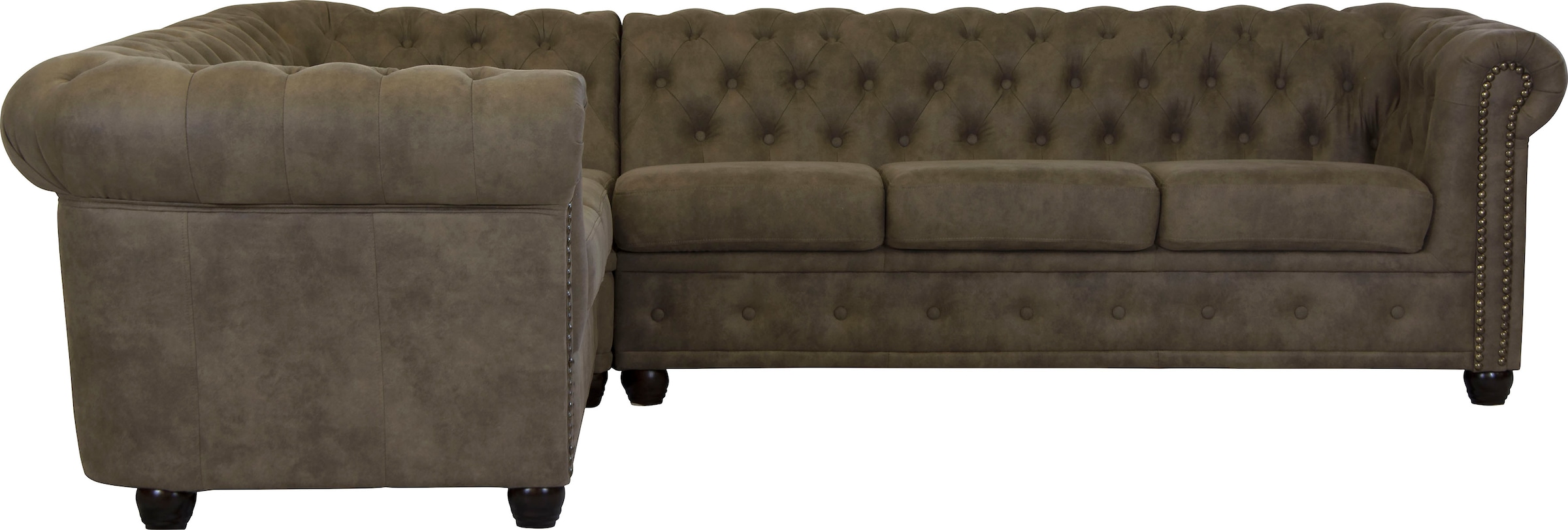 Home affaire Chesterfield-Sofa »Rysum L-Form«, Chesterfield-Optik, langer Schenkel links oder rechts