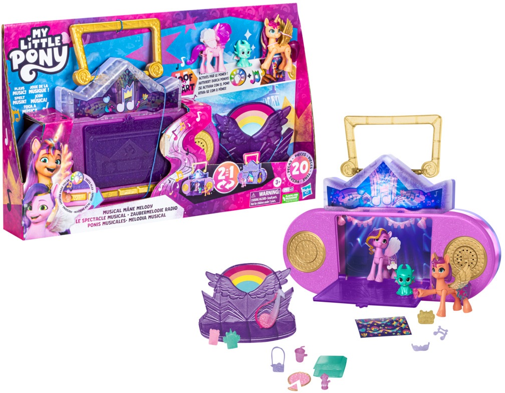 Hasbro Spielwelt »My Little Pony Zaubermelodie Radio«, mit Spielfiguren Sunny, Pipp und Sparky