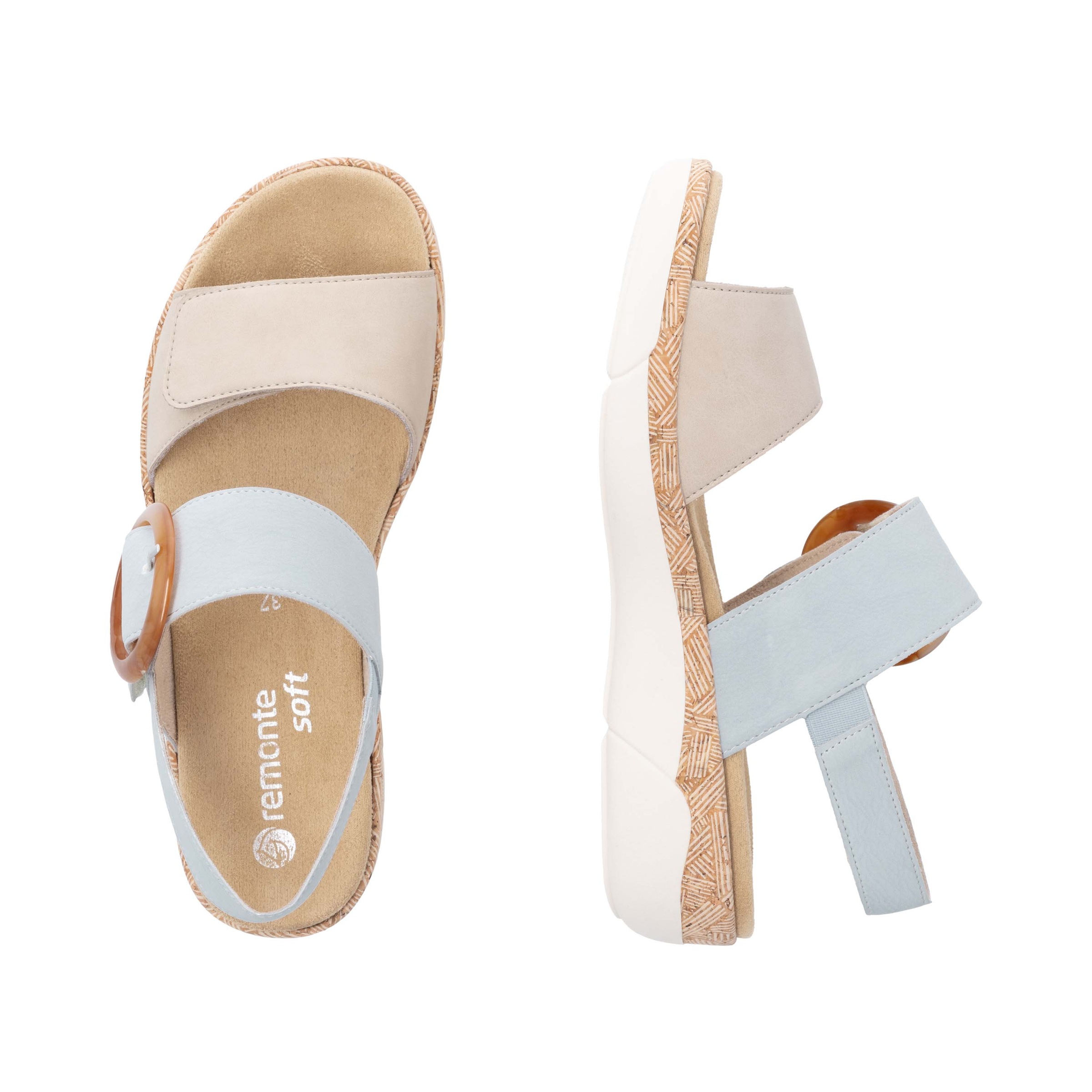 Remonte Keilsandalette, Sommerschuh, Riemchensandale, praktische Klettverschlüsse