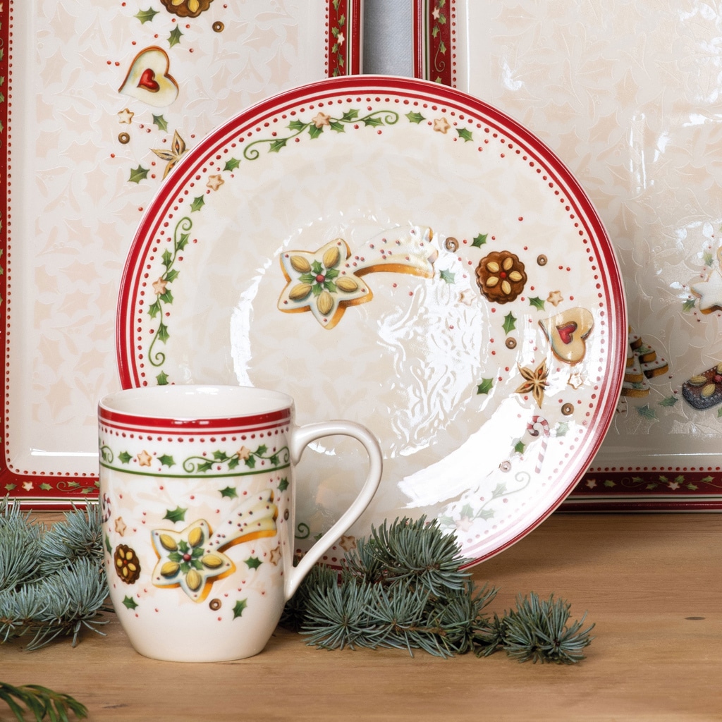 Villeroy & Boch Becher »Becher mit Henkel Sternschnuppe Winter Bakery Delight 290 ml 6er Set bunt«