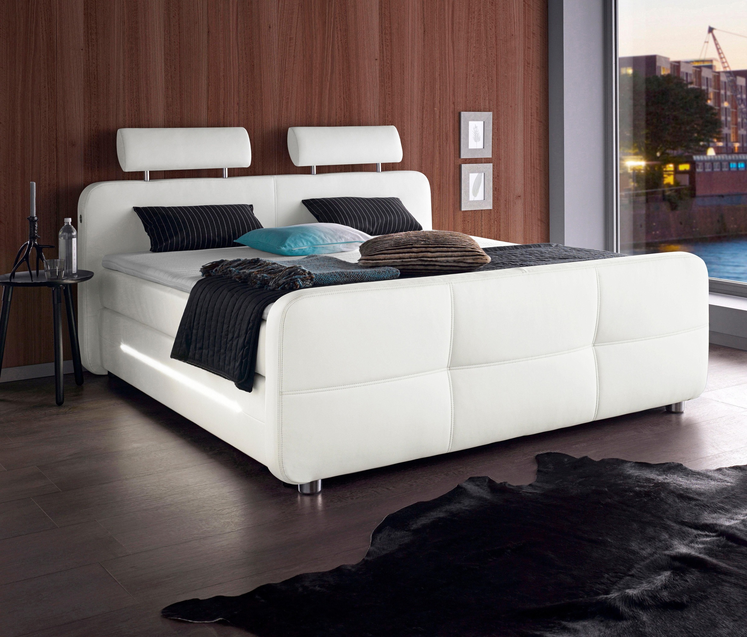 Places of Style Boxspringbett, inkl. Topper und LED-Beleuchtung