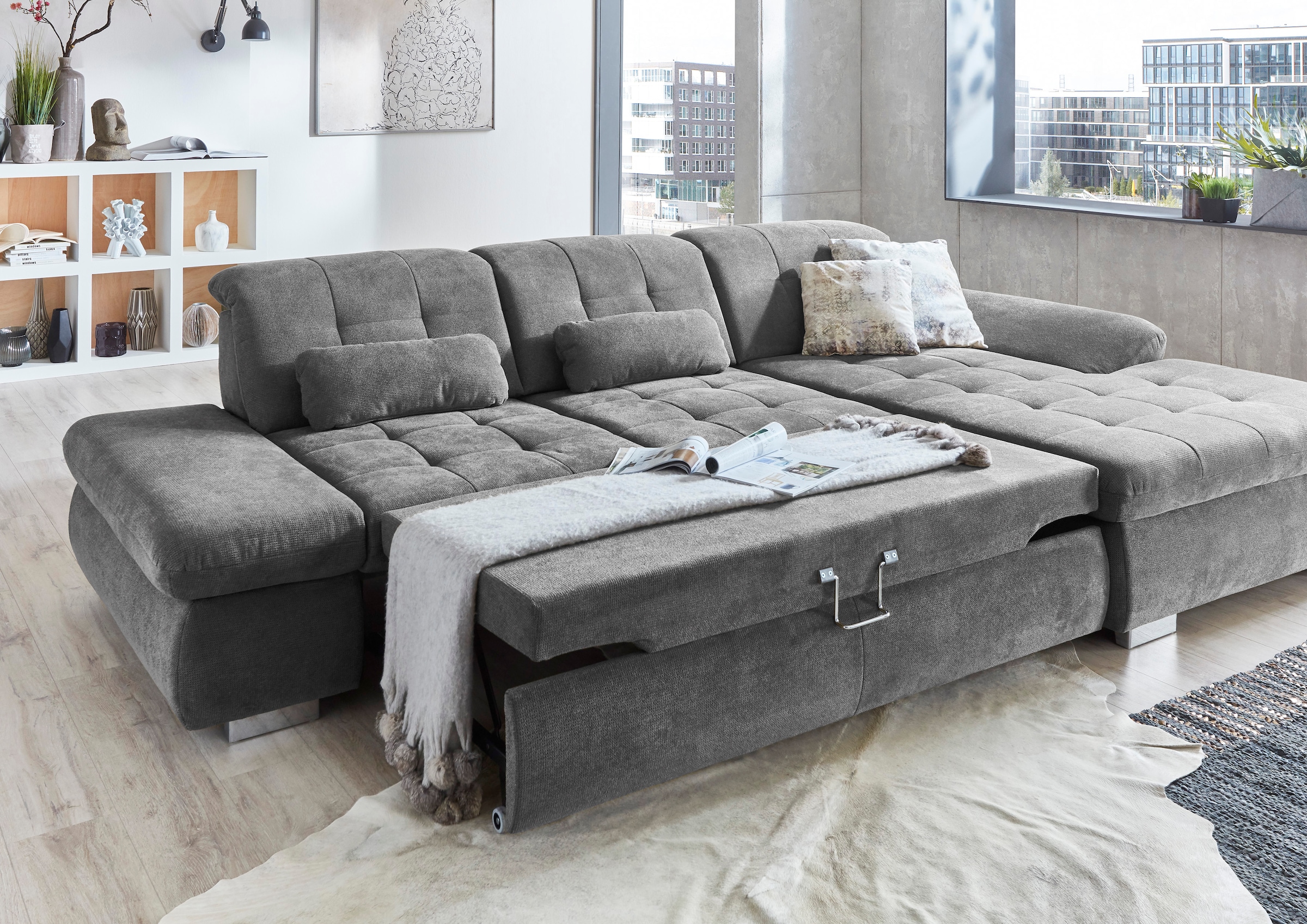 Die PlanBar Ecksofa »MP-IN17004 L-Form«, wahlweise mit Funktion, Federkern