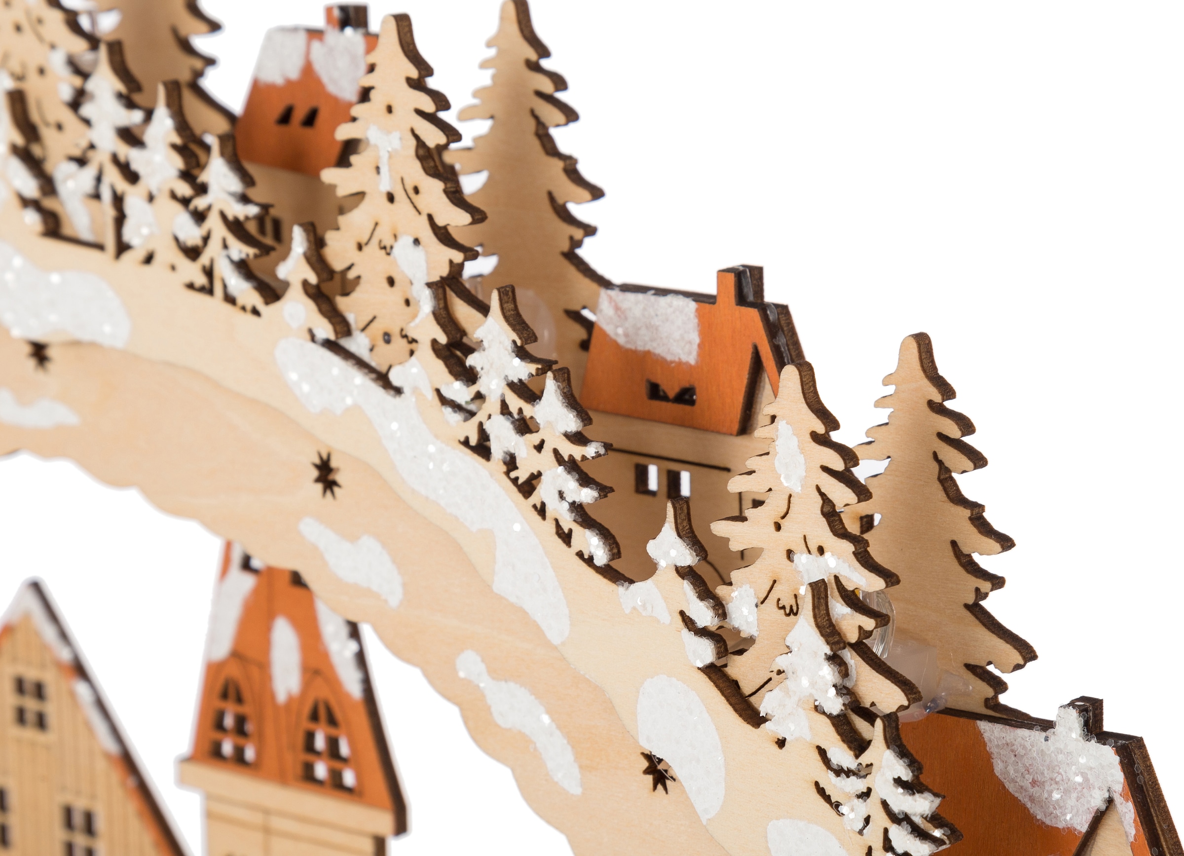 Myflair Möbel & Accessoires LED Schwibbogen »Weihnachtsdeko« 1 Stk. aus Holz, mit LED Beleuchtung, Höhe ca. 28 cm