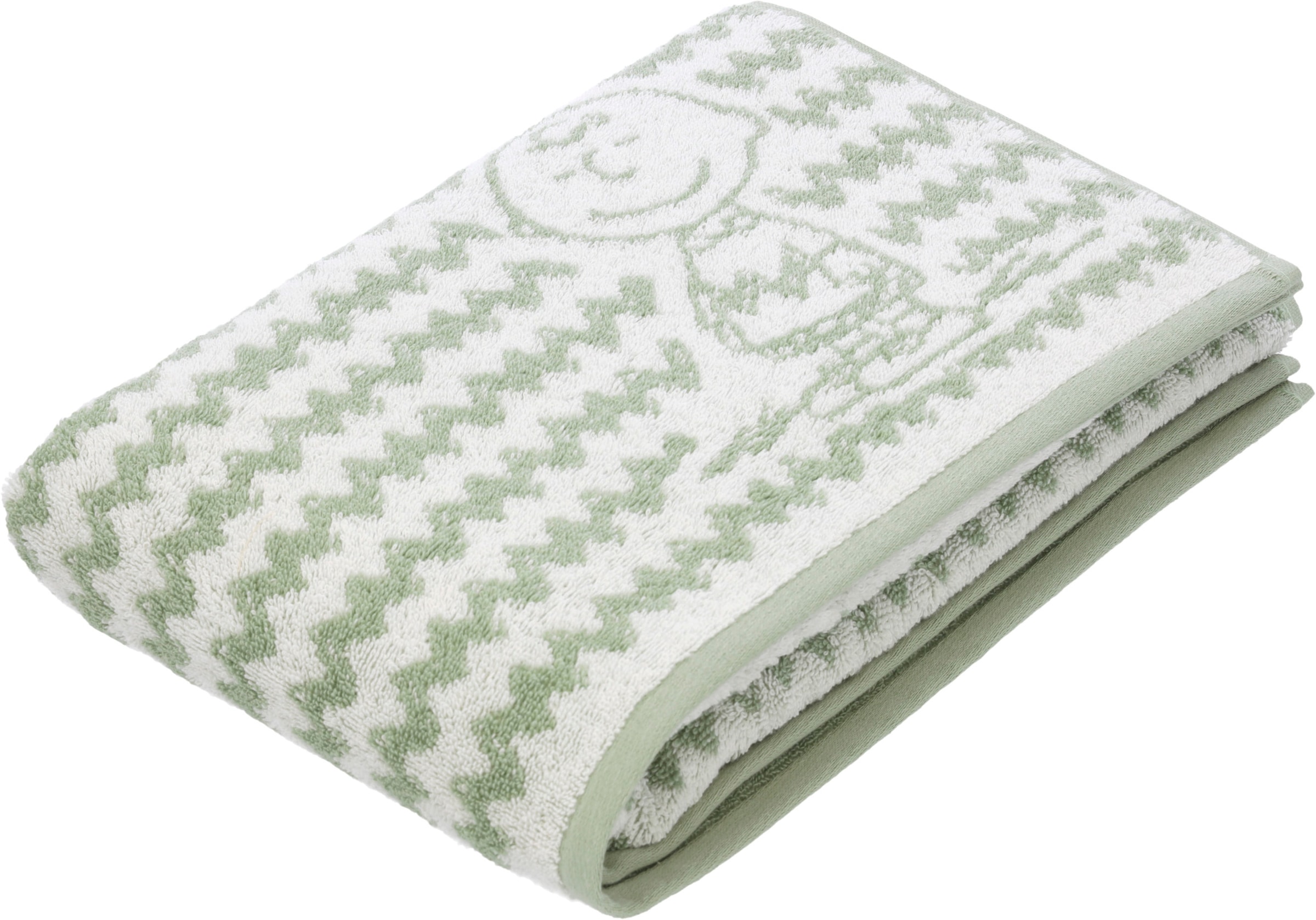 Vossen Duschtuch "Charlie Brown" trendiger Jacquard im Zick-Zack Design und Charlie Brown