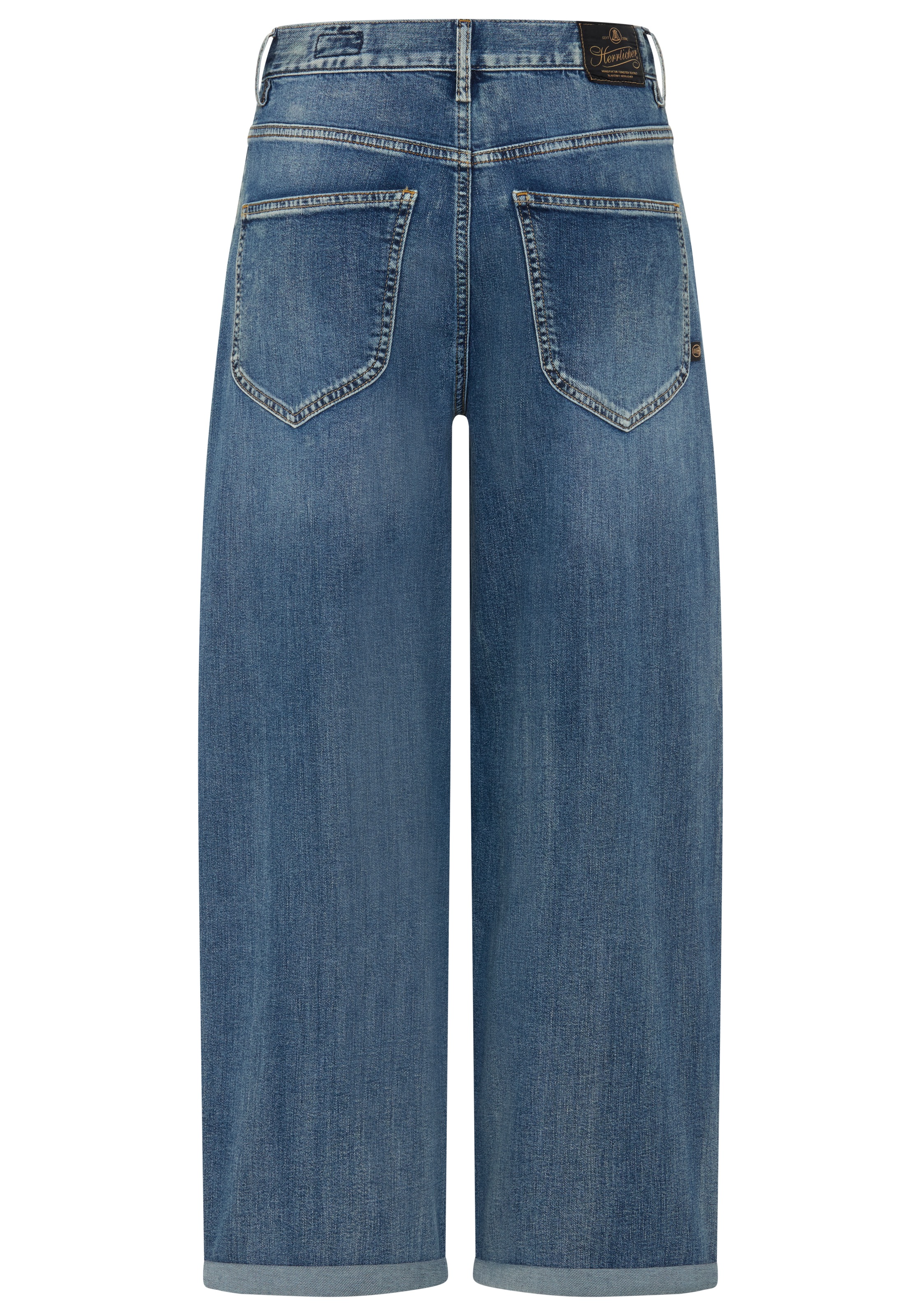 Herrlicher Loose-fit-Jeans »Meryll Organic Denim Stretch« in Cropped-Länge, Barrel Fit, Mid Waist