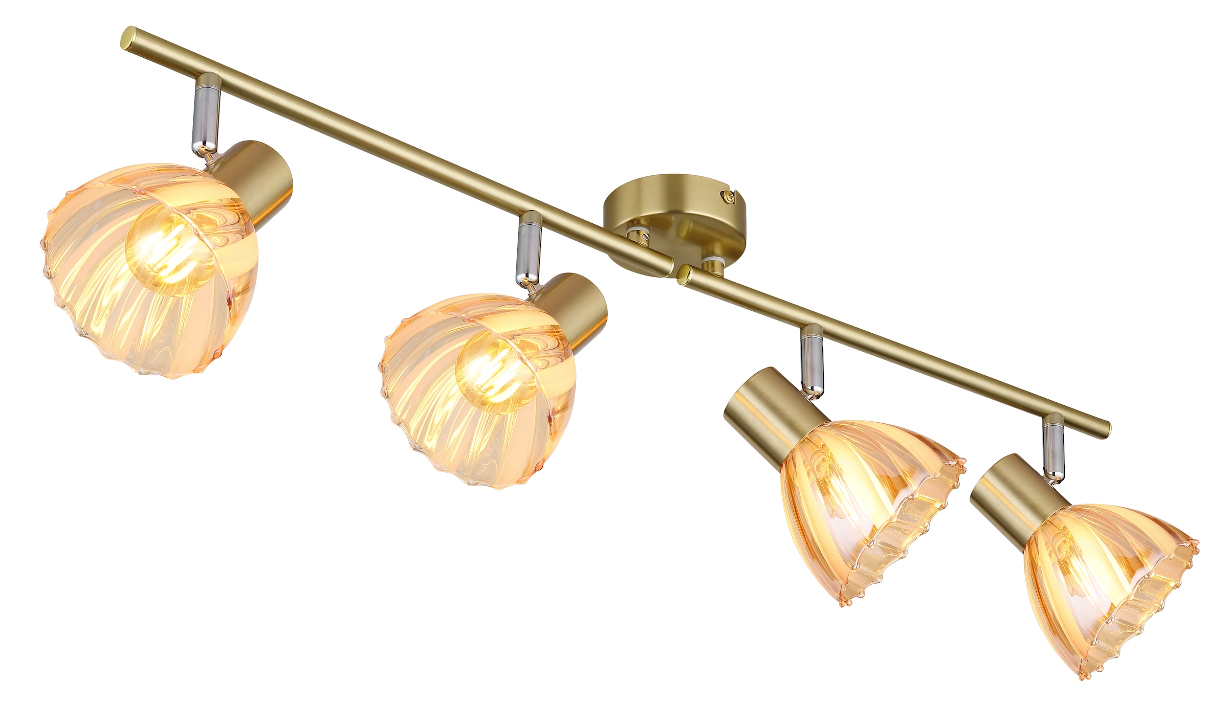 GLOBO LIGHTING Deckenspot »ZACHERY« E14 1 Stk. Strahler mit Chrom, Glas, schwenkbar