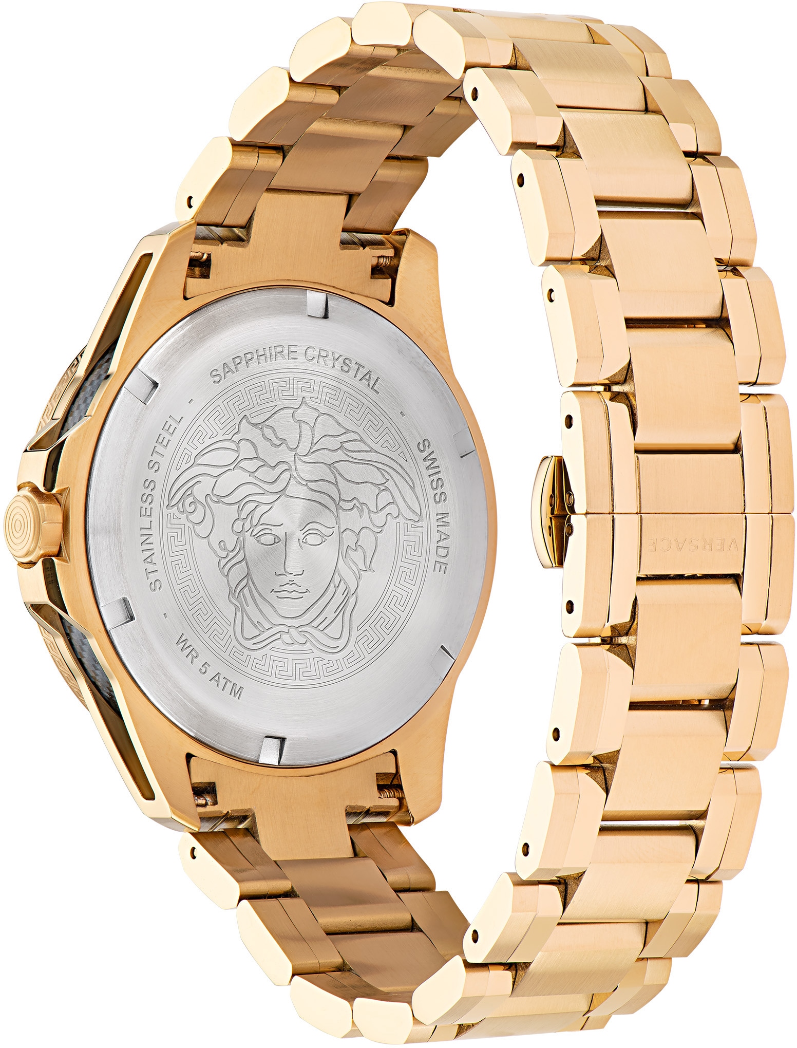 Versace Quarzuhr »SPORT TECH GMT, VE2W00522«, Armbanduhr, Herrenuhr, Saphirglas, Datum, Swiss Made, Leuchtzeiger