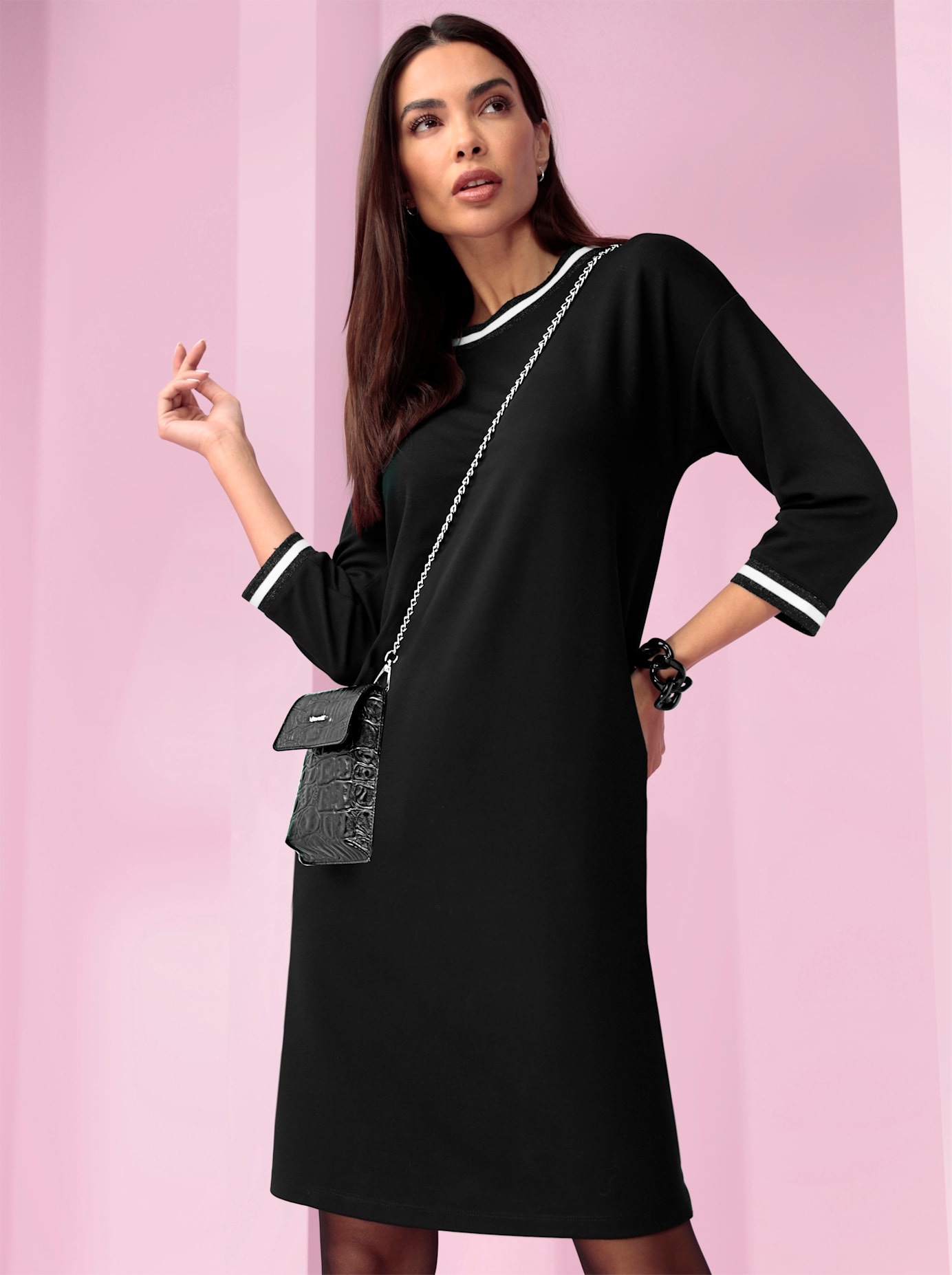 heine Jerseykleid "Sweatkleid" Eingrifftaschen günstig online kaufen