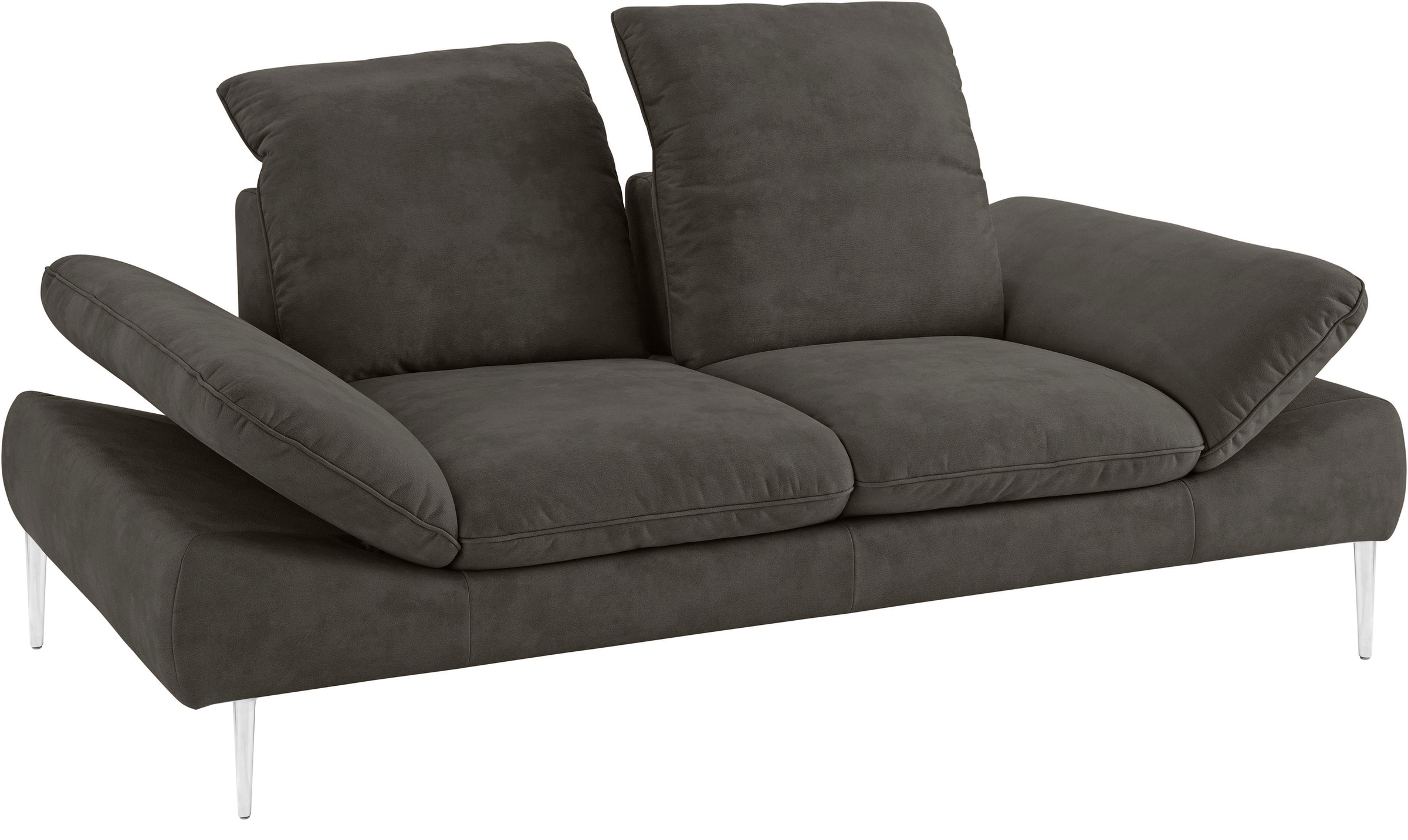 W.SCHILLIG 2-Sitzer »enjoy&MORE«, mit Sitztiefenverstellung, Füße silber matt, Breite 202 cm