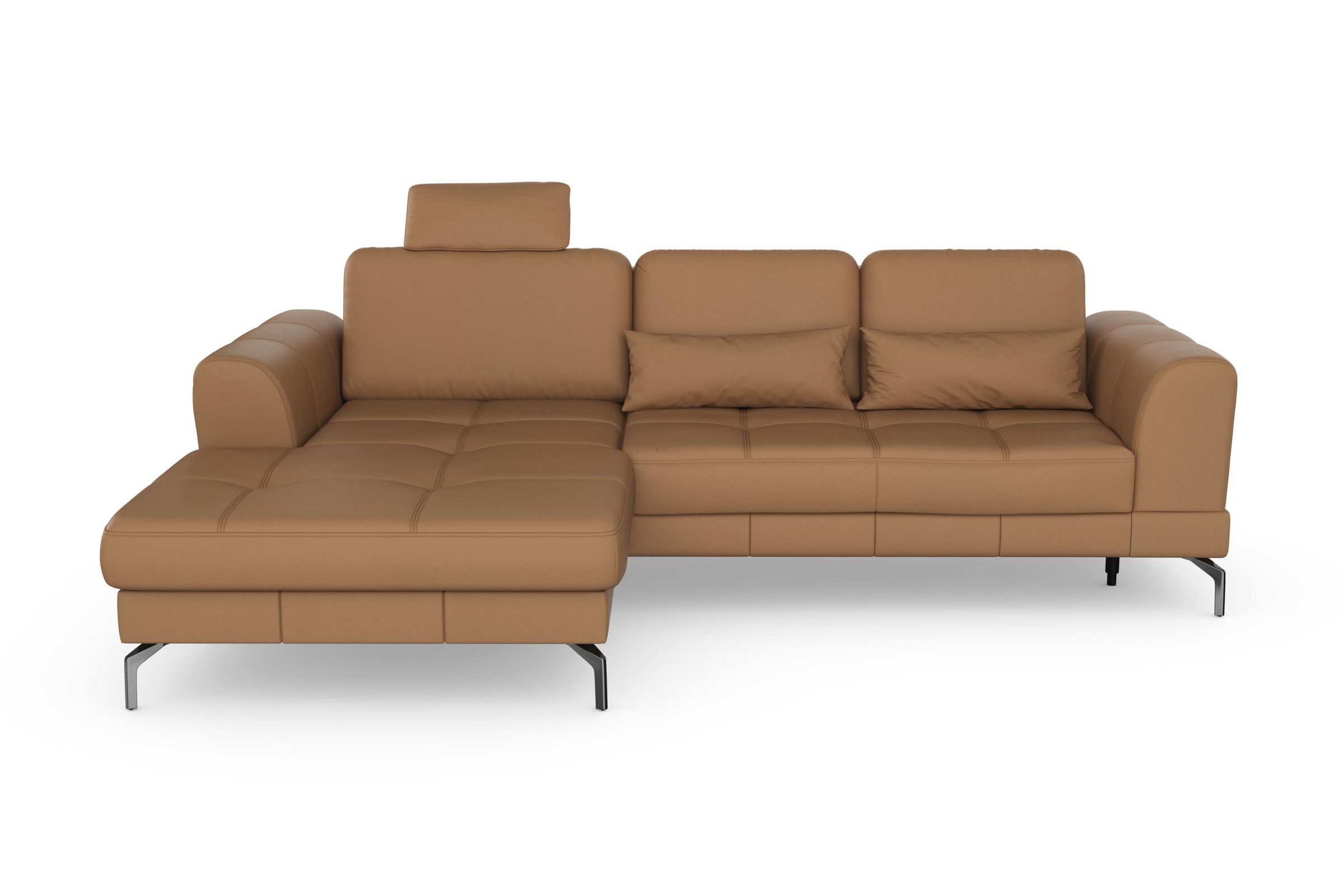 sit&more Ecksofa »Bendigo L-Form«, inklusive Sitztiefenverstellung, Bodenfreiheit 15 cm, 2 Fußfarben