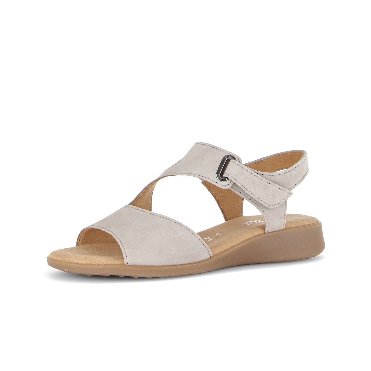 Riemchensandale GABOR "Riemchensandale", Damen, Gr. 44, grau, Schuhe Riemchensandale
