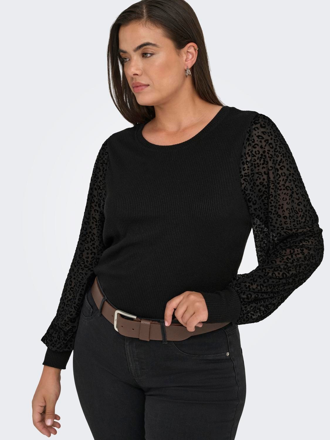 ONLY CARMAKOMA Langarmshirt "CARVELENA L/S O-NECK BLOUSE JRS" günstig online kaufen