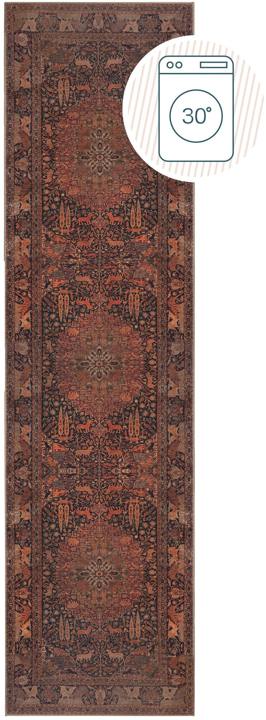 FLAIR RUGS Teppich "Nico" rechteckig 4 Höhe Waschbarer Traditioneller Teppi günstig online kaufen