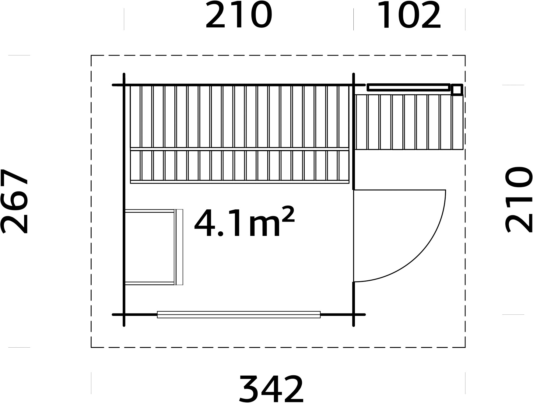 Palmako Sauna »Sanna 4,1 m²«