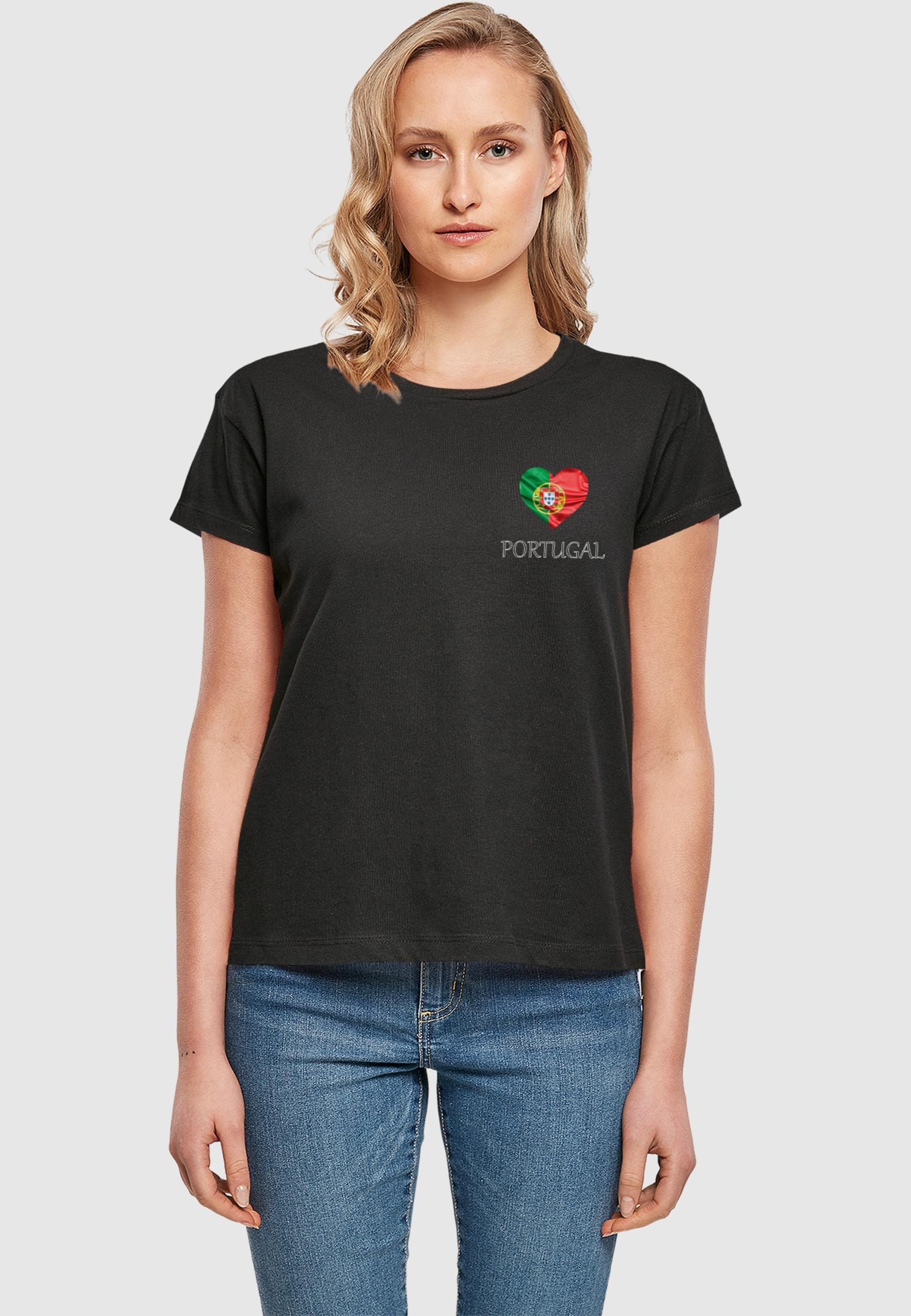 Merchcode T-Shirt »Merchcode Ladies Merchcode Football - Portugal T-shirt«, (1 tlg.)