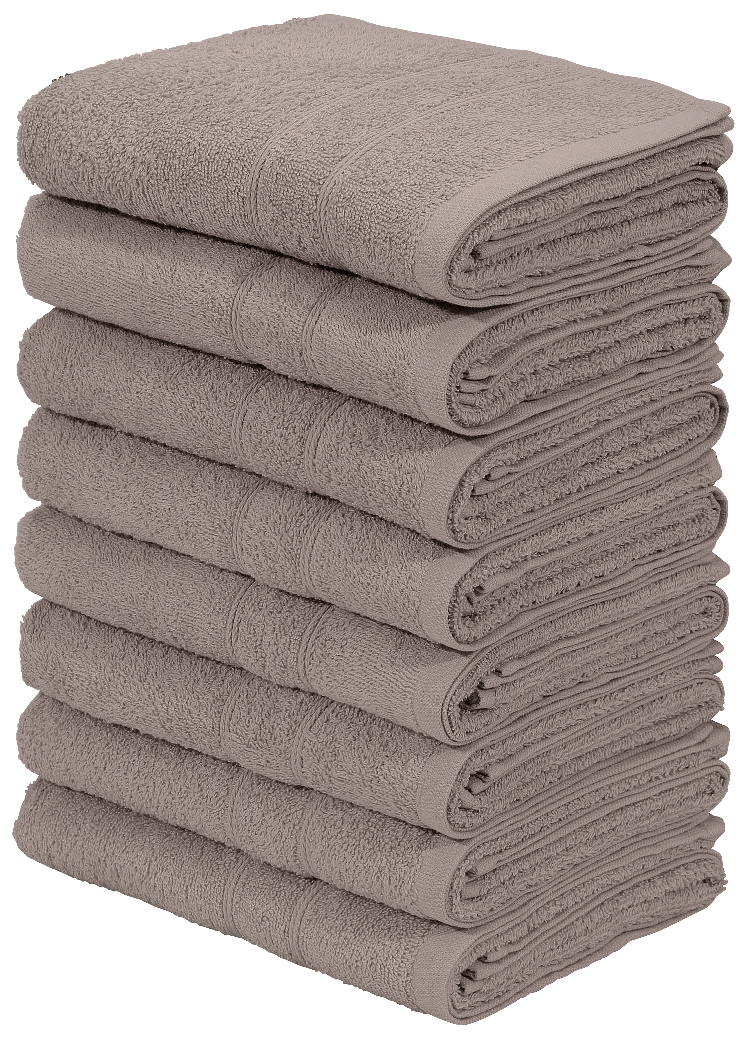 OTTO home Handtuch Set "Inga, 8 tlg. Handtuch-Set 50x100cm" Handtücher mit feiner Bordüre, 100% Baumwolle, einfarbig, weich