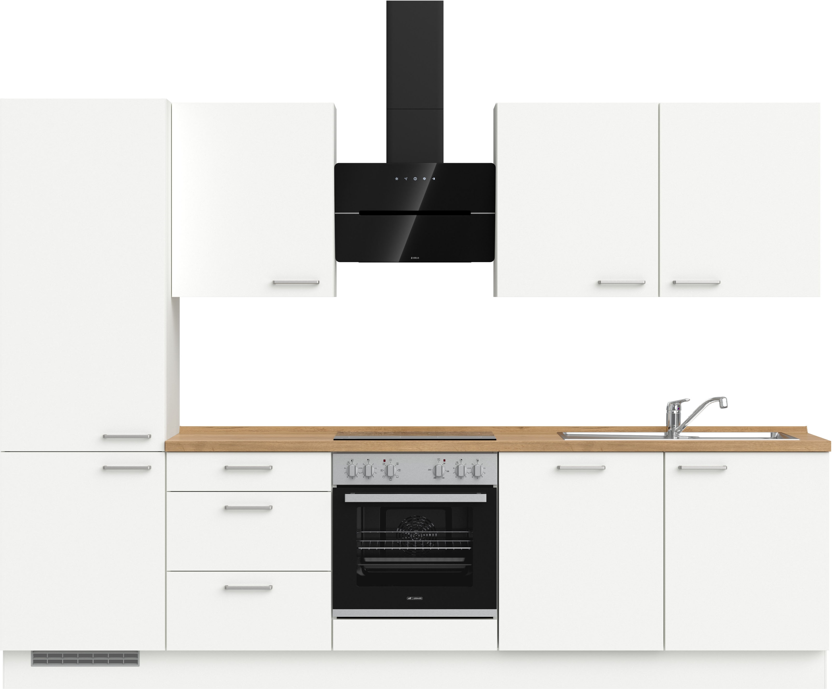 nobilia ""Touch II", NEU: individuell anpassbar mit gratis Profi-Beratung" vormontiert, Breite 300 cm, Ausrichtung wählbar, wahlw. mit E-Geräten