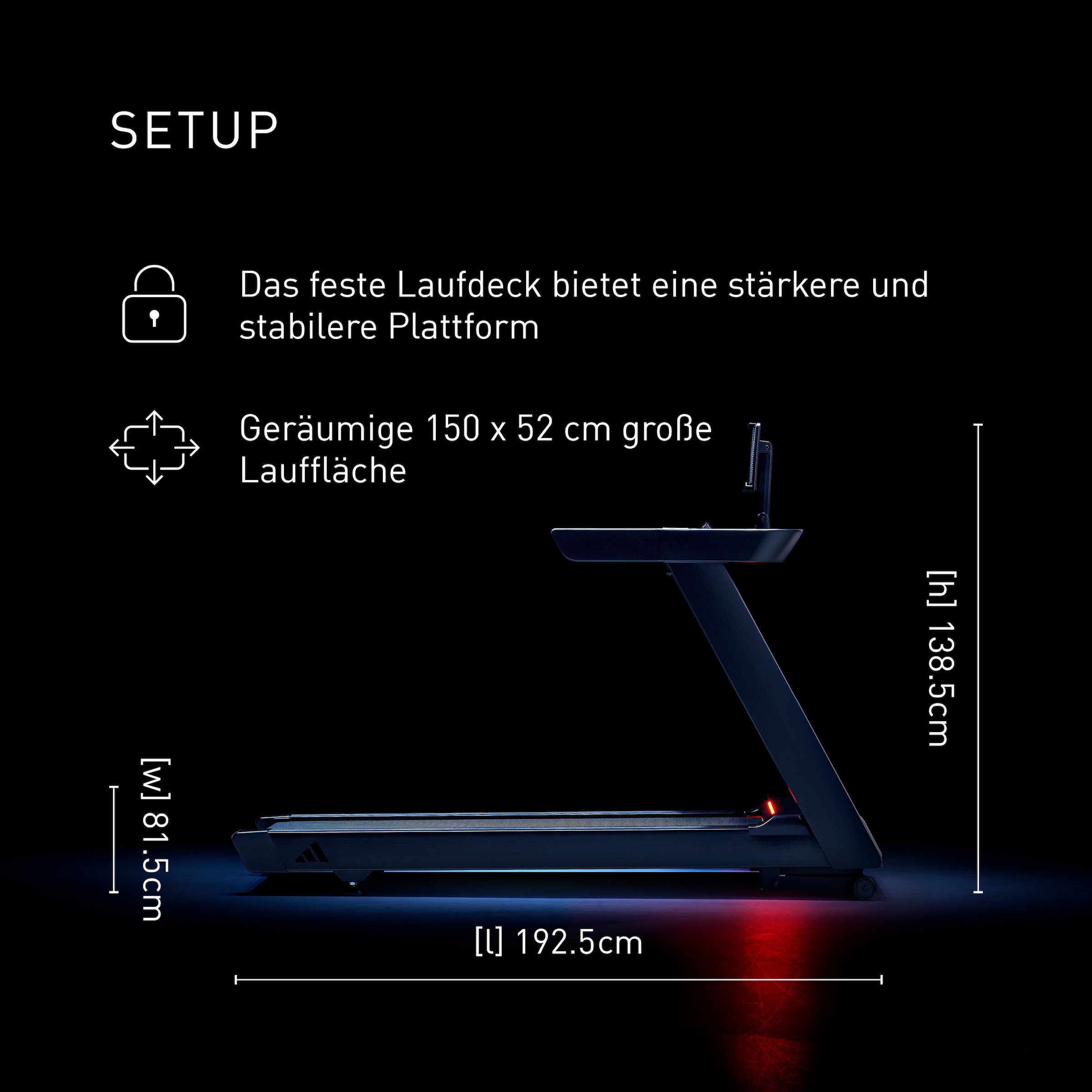 adidas Performance Laufband »Laufband T-23«, (mit Bluetooth-Funktion)