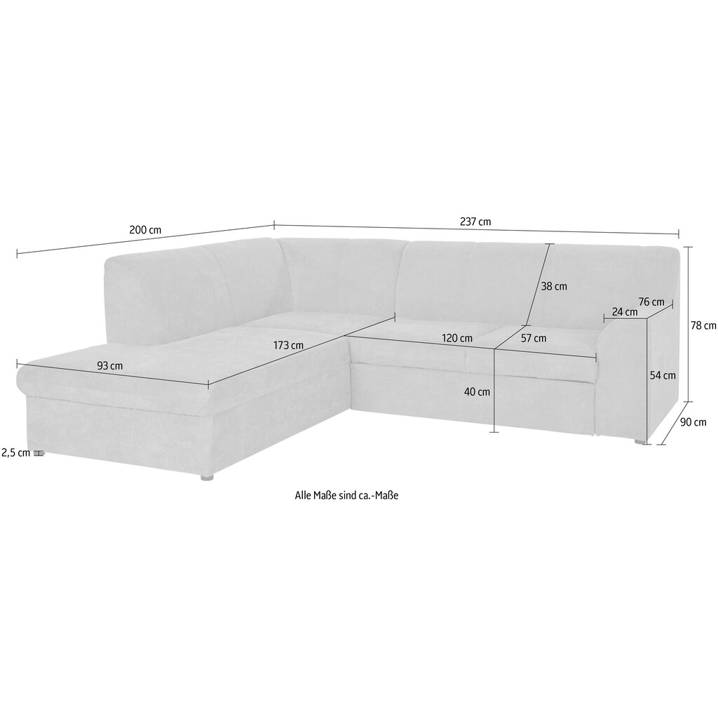 DOMO collection Ecksofa »Topper L-Form«