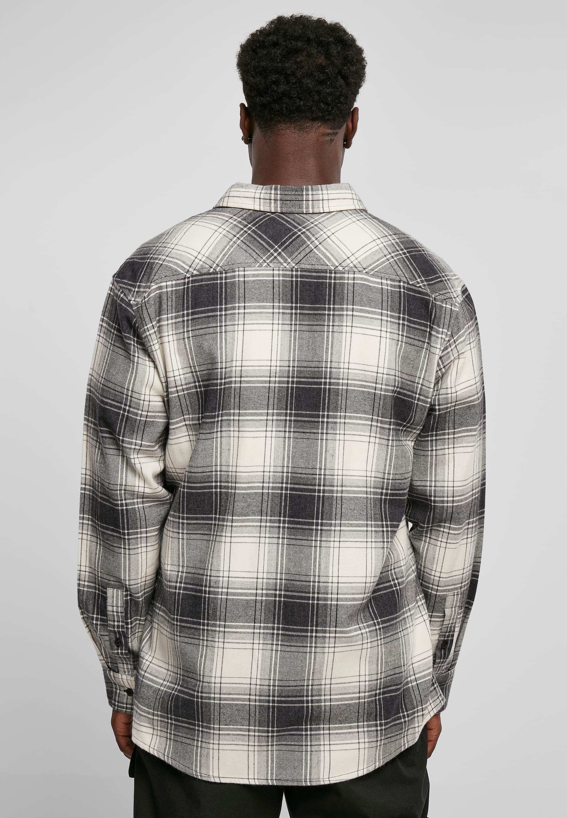 URBAN CLASSICS Langarmhemd »Urban Classics Herren Mock Check Shirt«, (1 tlg.)