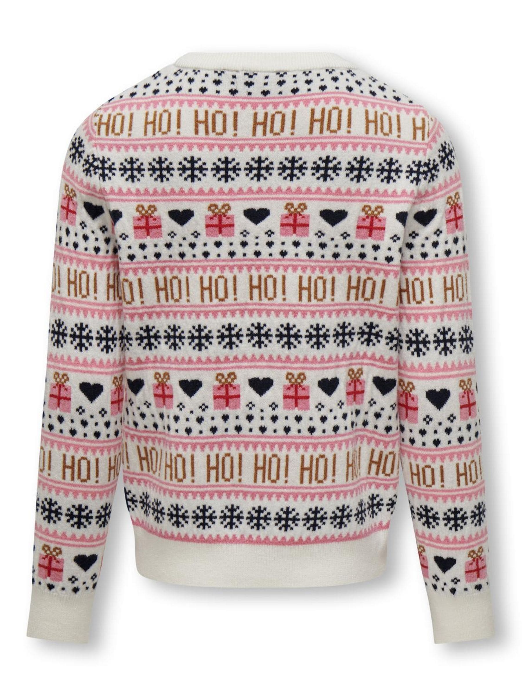 KIDS ONLY Rundhalspullover »KOGXMAS PRESENT LS O-NECK BOX KNT«