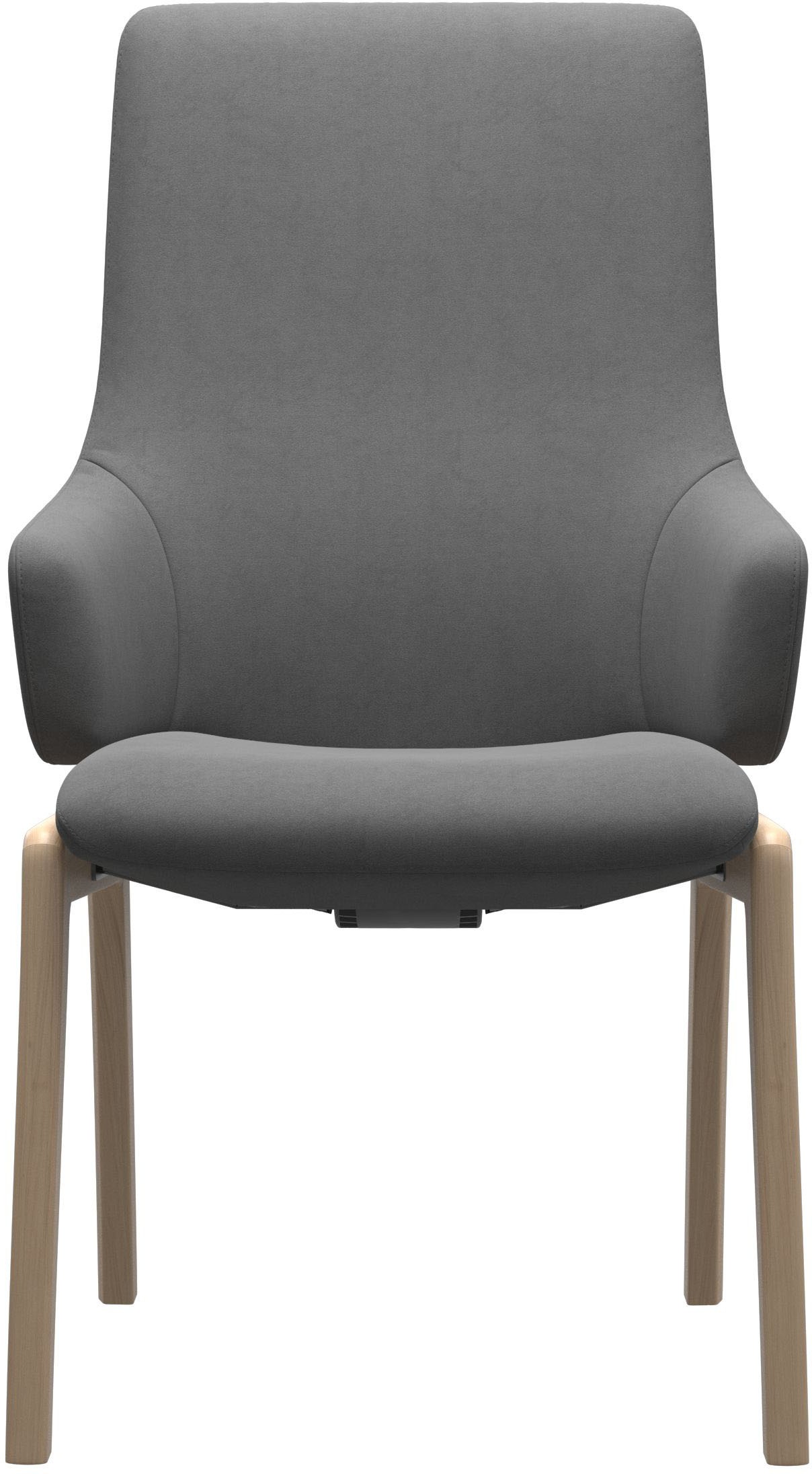 Stressless® Polsterstuhl »Laurel«, Microfaser DINAMICA, High Back mit Armlehne, Größe L, mit abgerundeten Beinen in Eiche