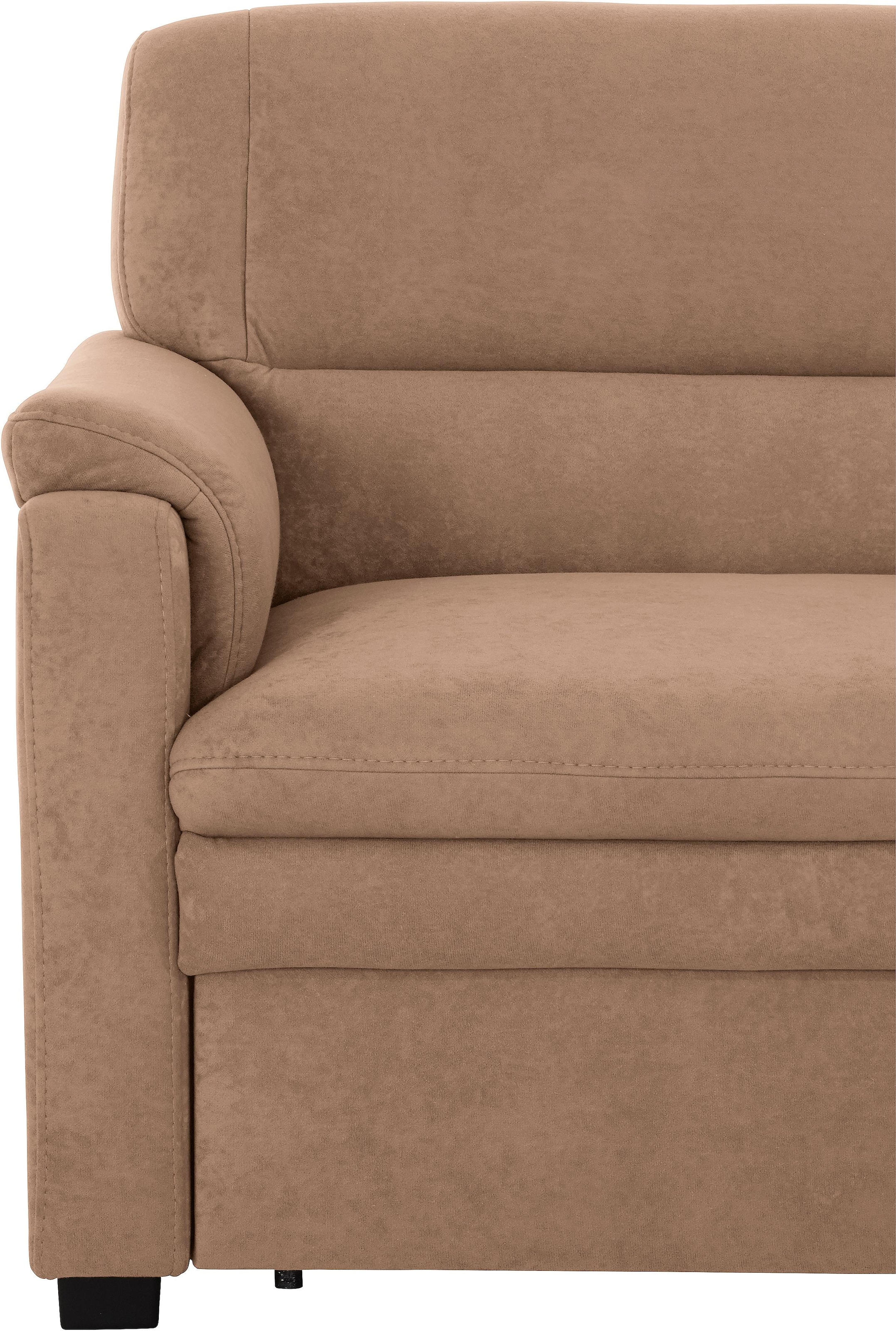 sit&more Ecksofa »Pisa L-Form«, mit Federkern, wahlweise mit Bettfunktion