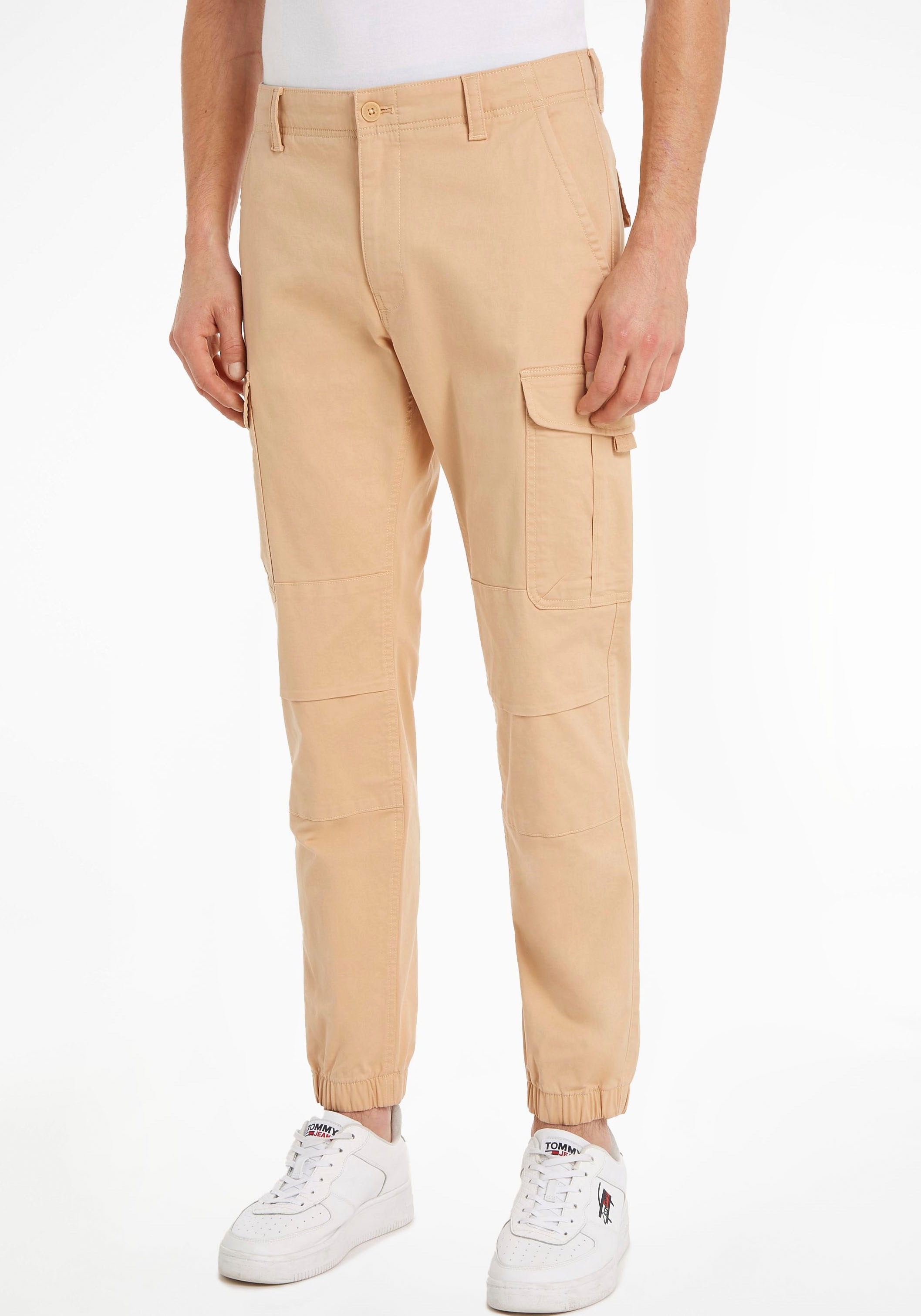 Tommy Jeans Cargohose »TJM ETHAN WASHED TWILL CARGO«, mit Bindebändern