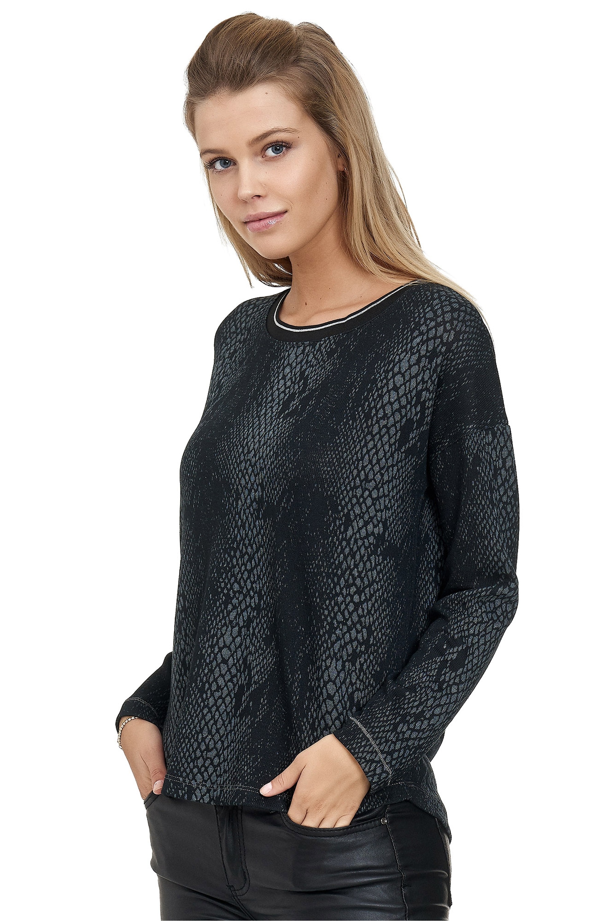 Decay Langarmshirt, mit tollem Schlangen-Muster