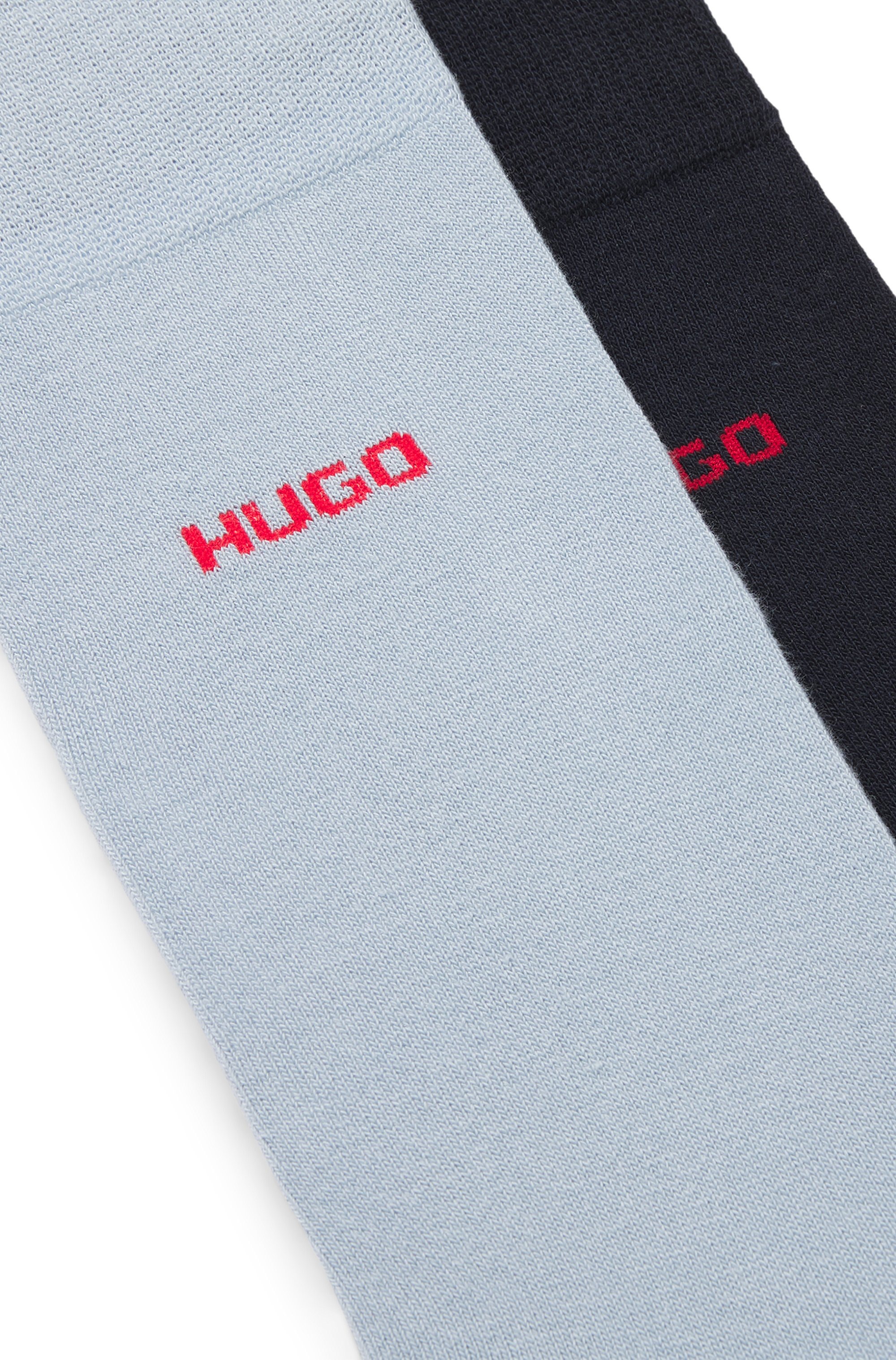 HUGO Underwear Businesssocken »2P RS UNI CC«, (Packung, 2 Paar, 2er Pack), mit kontrastfarbenem HUGO Logo-Schriftzug