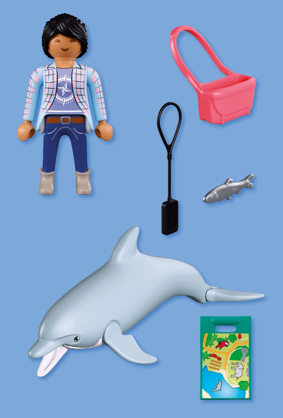 Playmobil® Konstruktions-Spielset »Zoo: Delfin und Besucherin (72091), Animals & Friends« Made in Europe